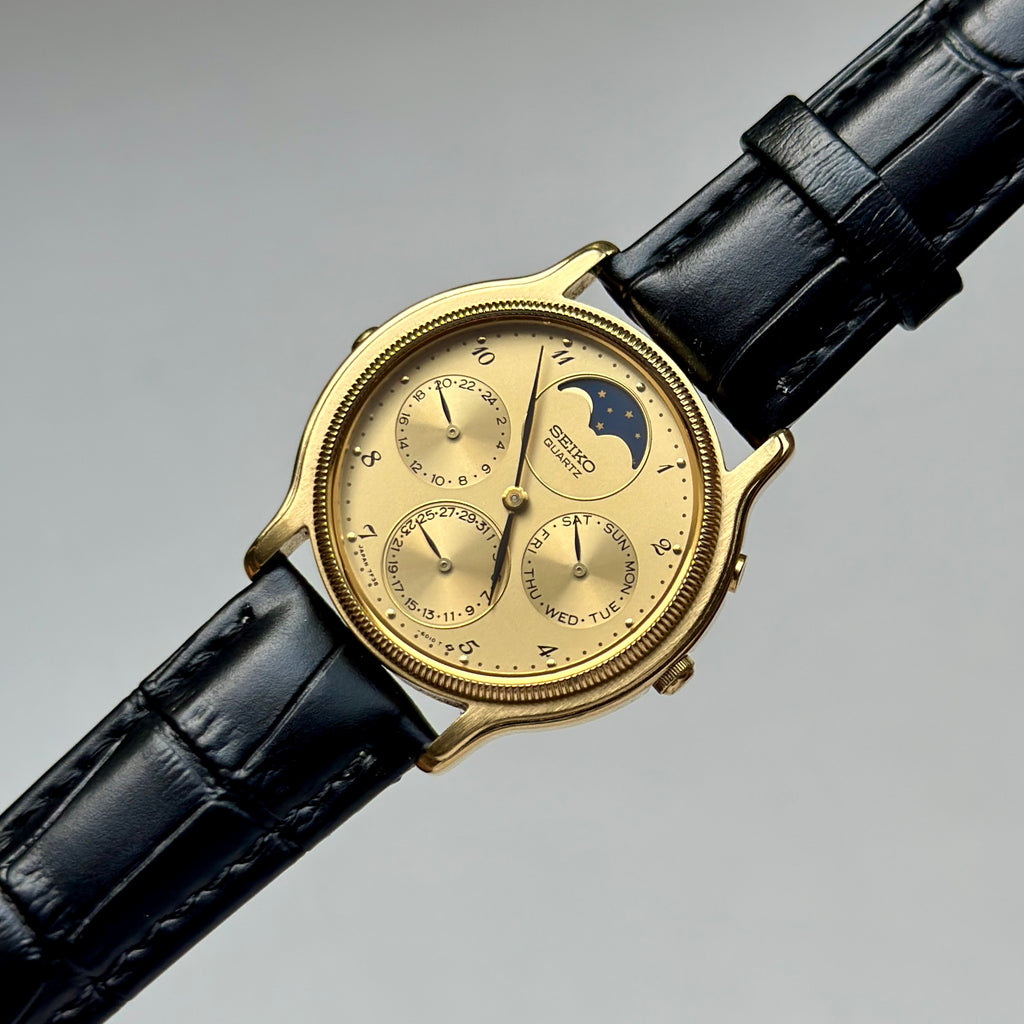 1988 Seiko Moonphase Triple Calendar 7F38-6180