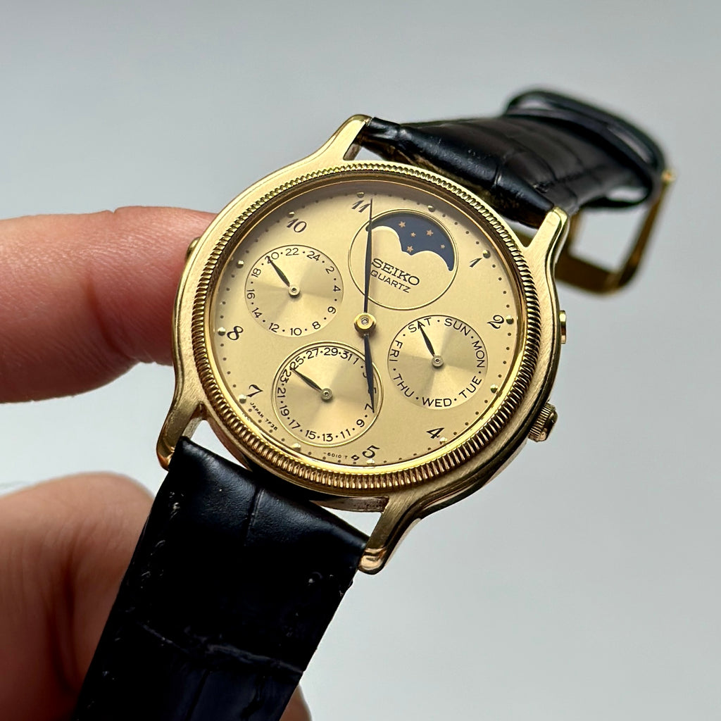 1988 Seiko Moonphase Triple Calendar 7F38-6180