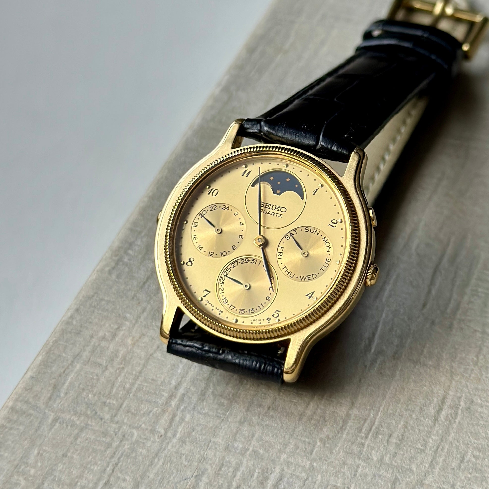 1988 Seiko Moonphase Triple Calendar 7F38-6180