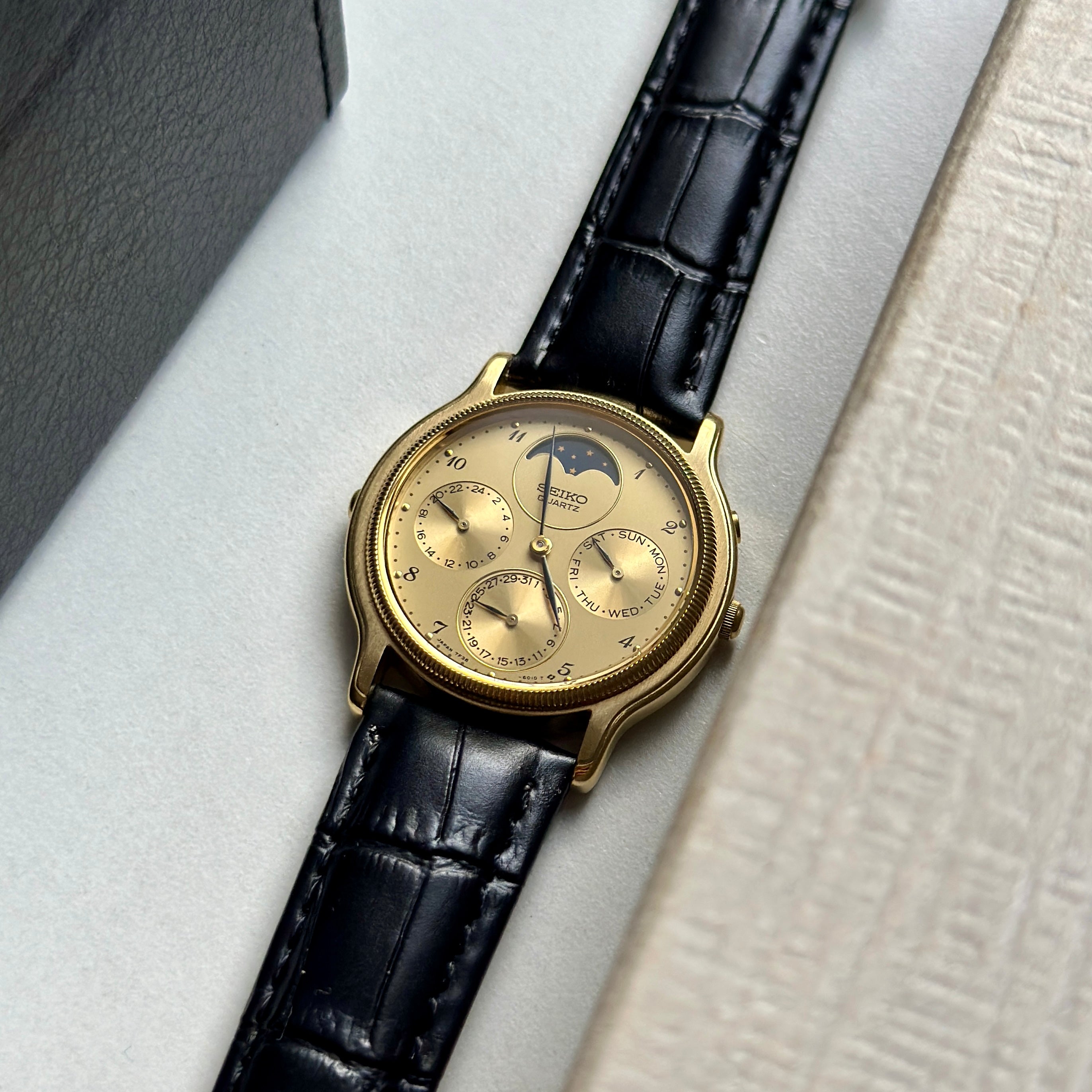 1988 Seiko Moonphase Triple Calendar 7F38-6180