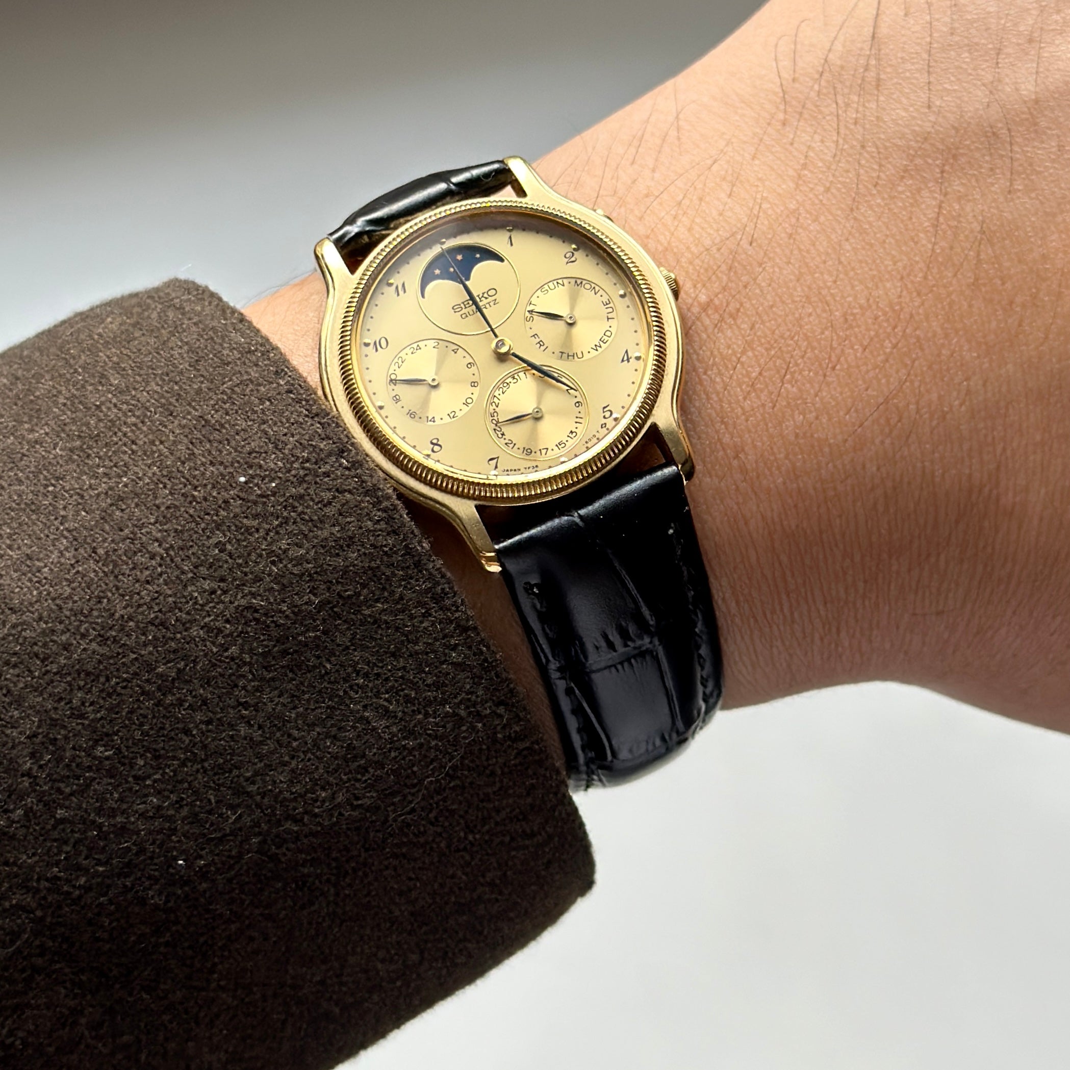 1988 Seiko Moonphase Triple Calendar 7F38-6180