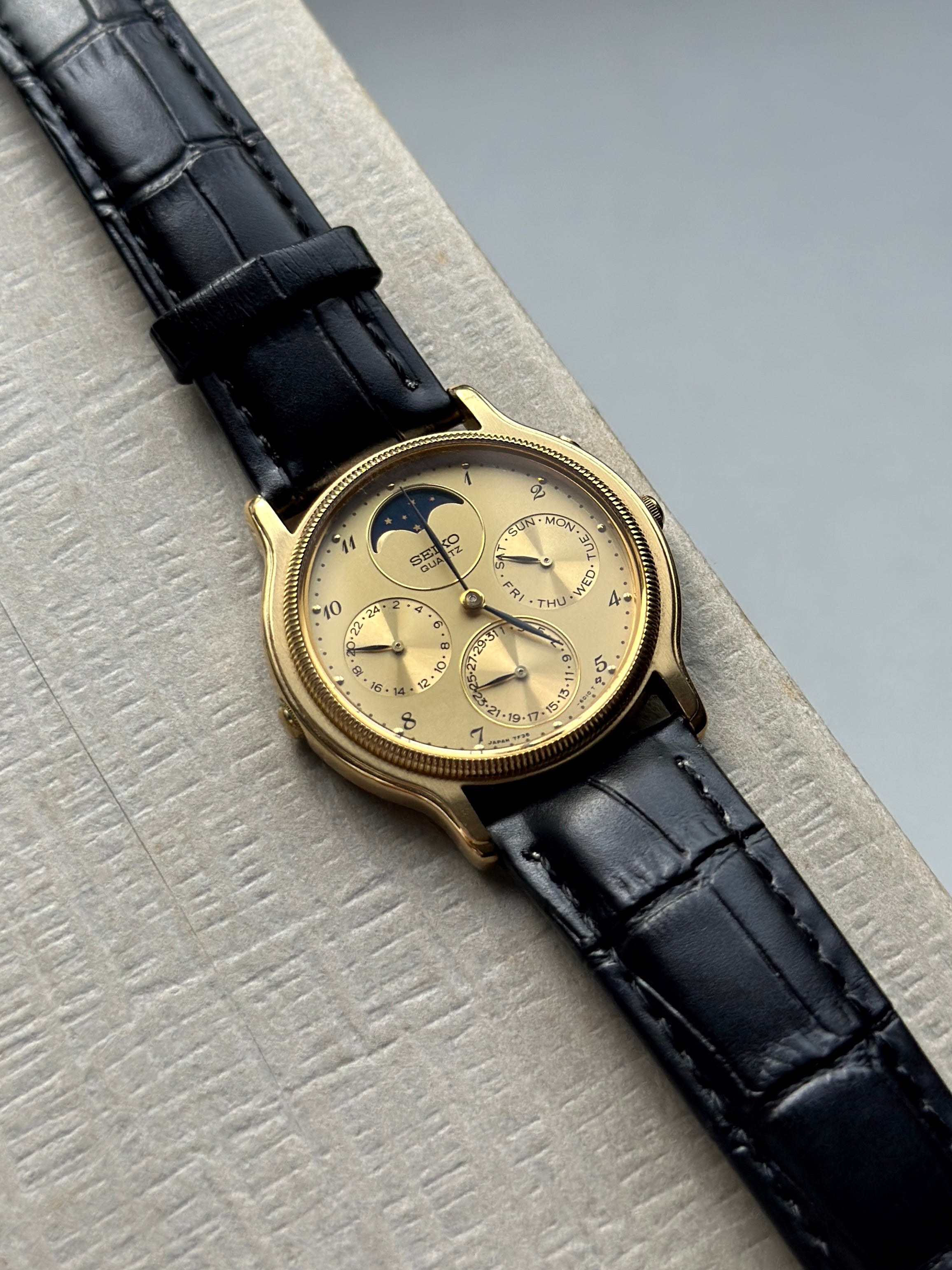 1988 Seiko Moonphase Triple Calendar 7F38-6180