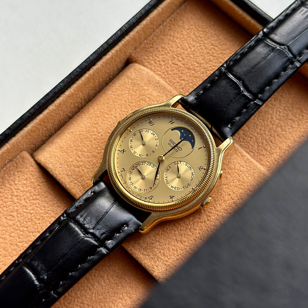1988 Seiko Moonphase Triple Calendar 7F38-6180