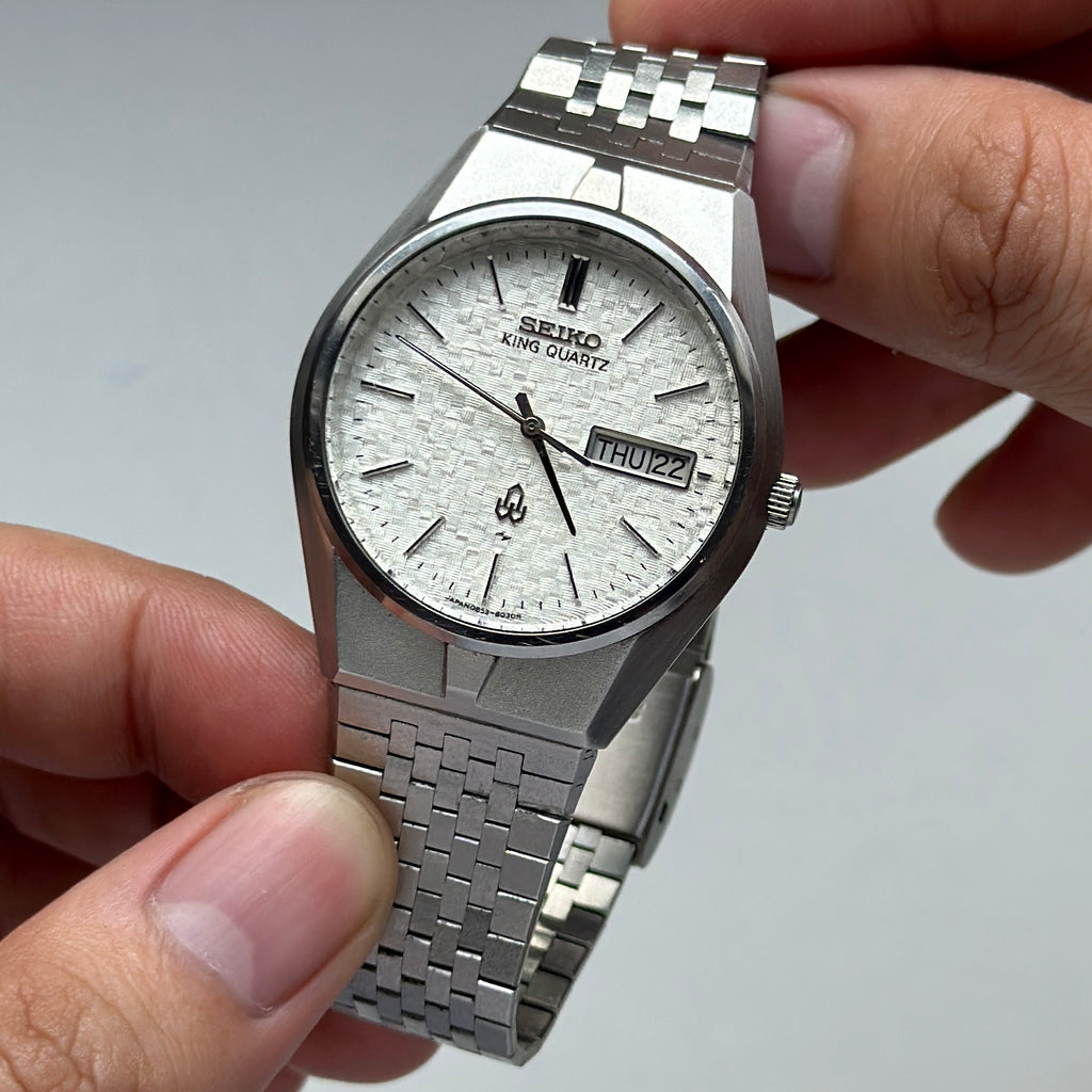 1977 Seiko King Quartz Weave Dial