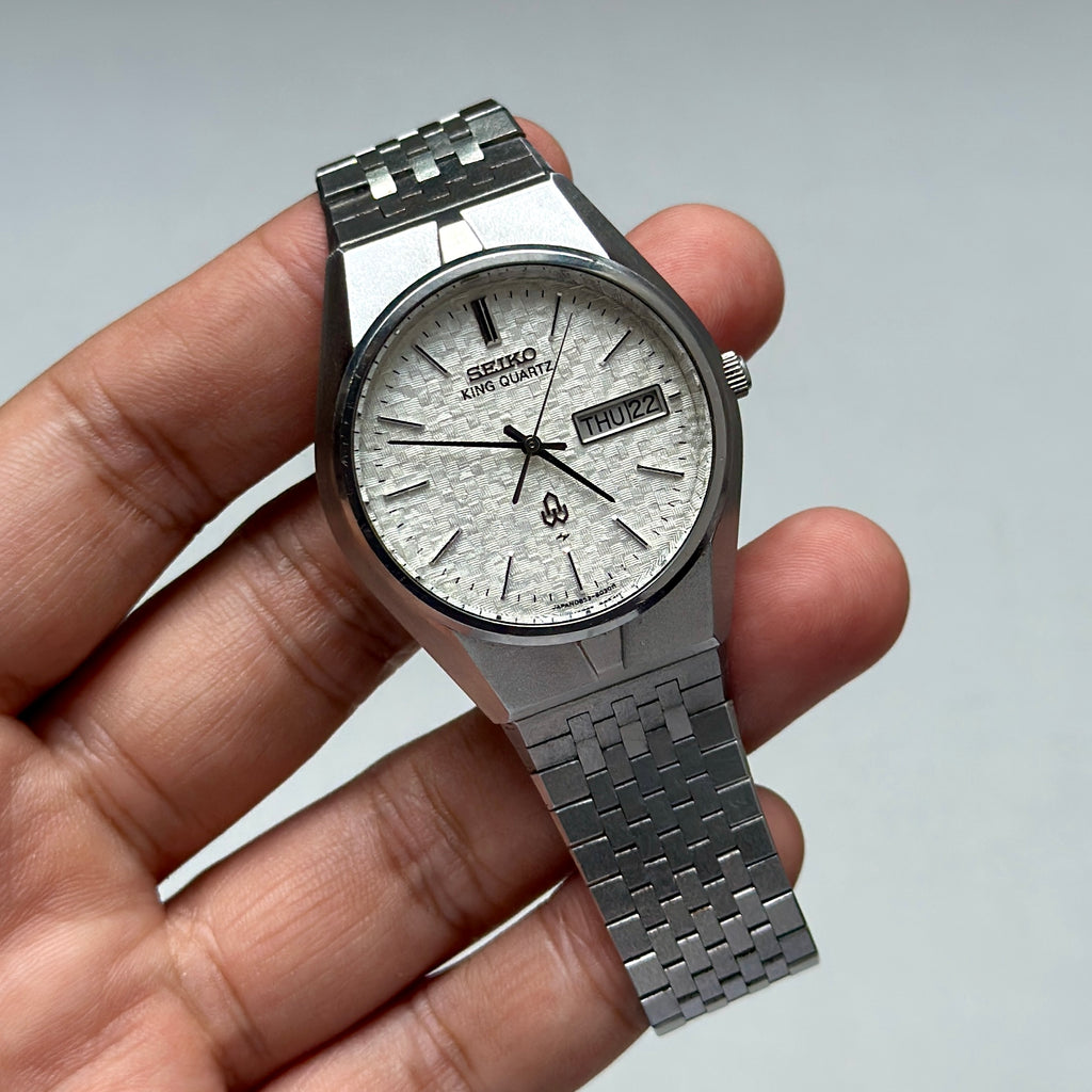 1977 Seiko King Quartz Weave Dial