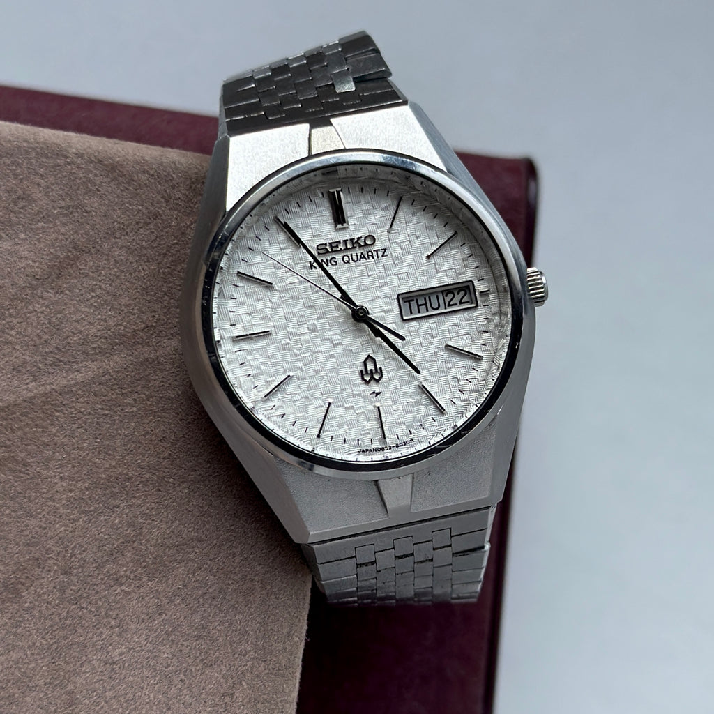 1977 Seiko King Quartz Weave Dial