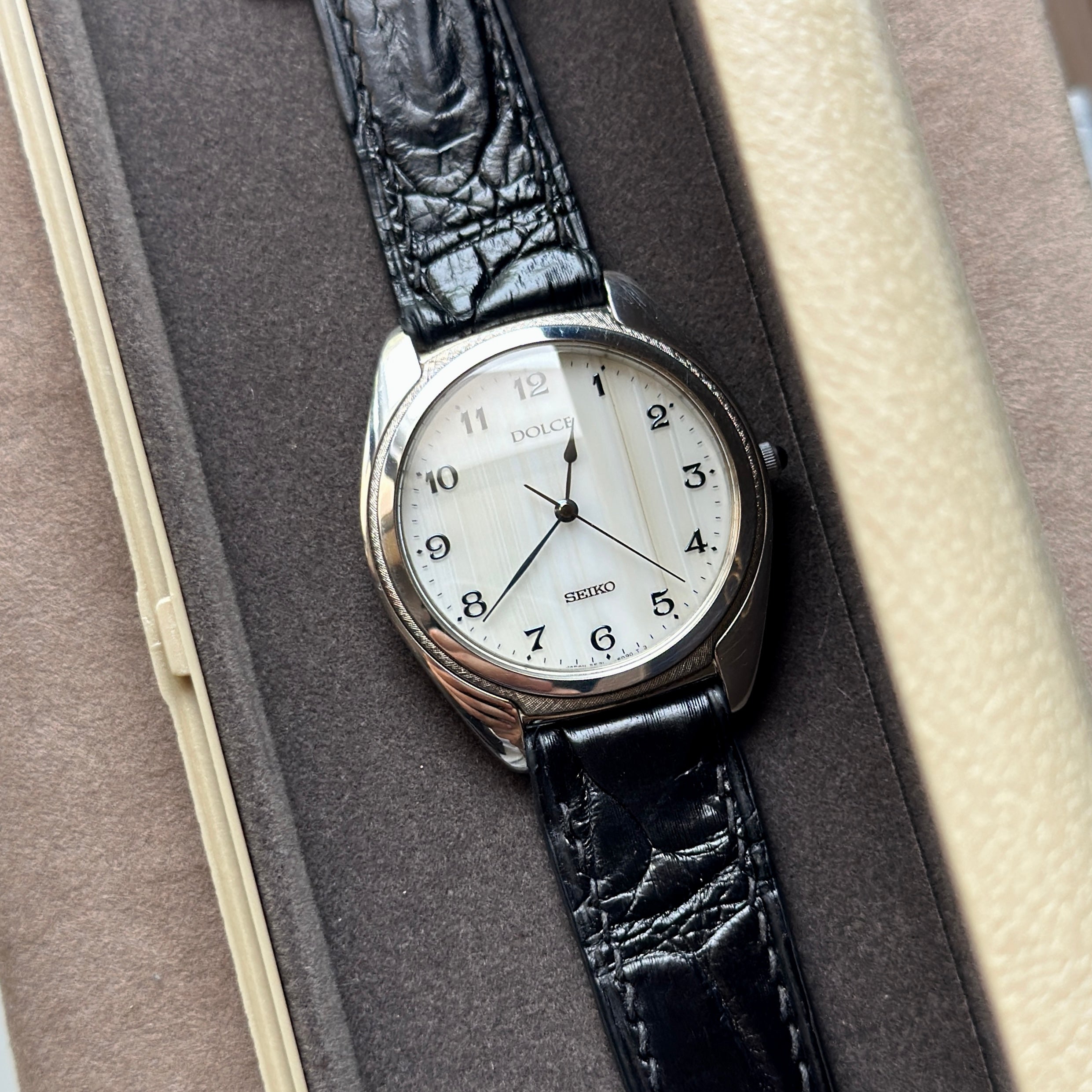 1992 Seiko Dolce Stone Dial 5E31-6D70