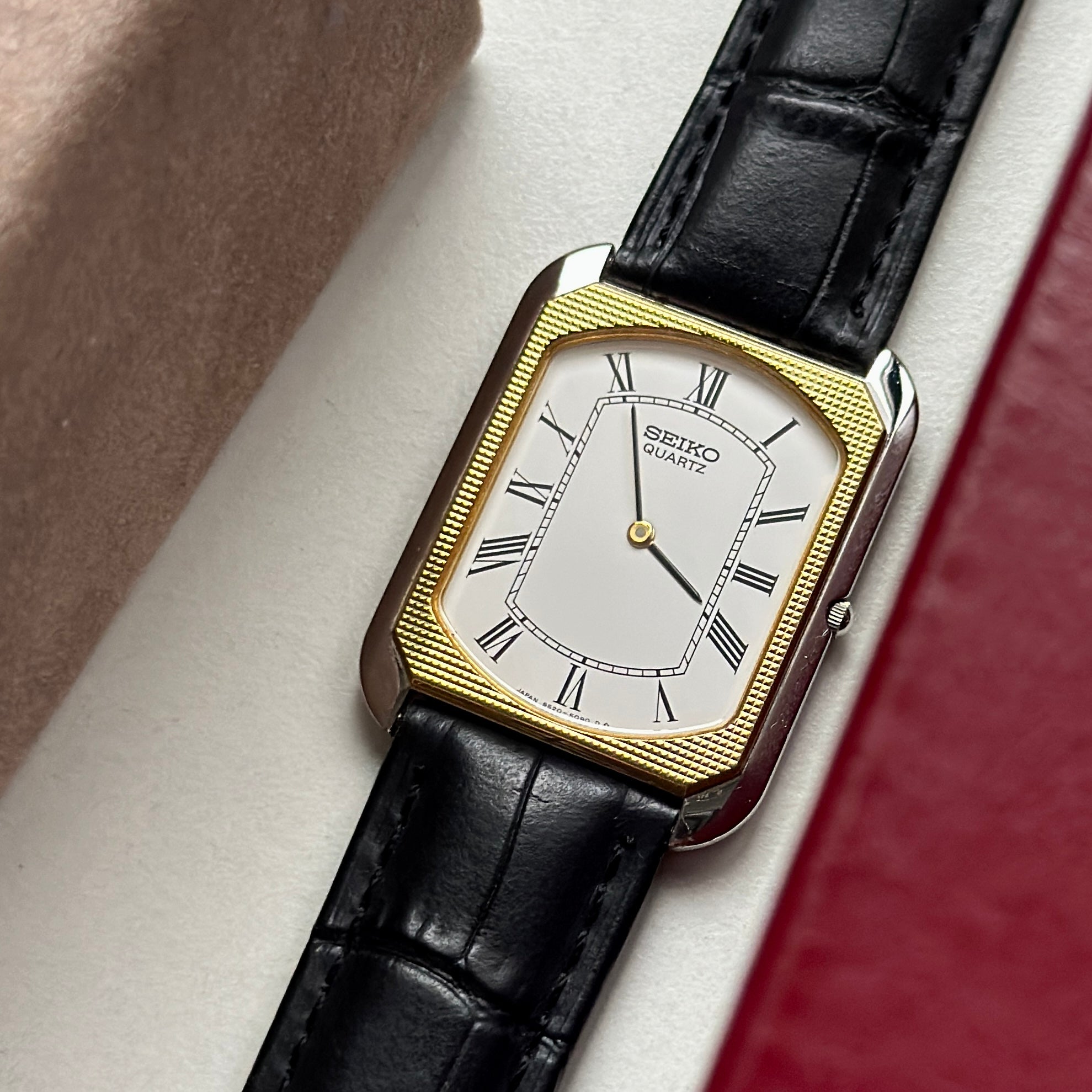 1982 Seiko Tank Gold Mosaic Bezel (Swiss ACM)