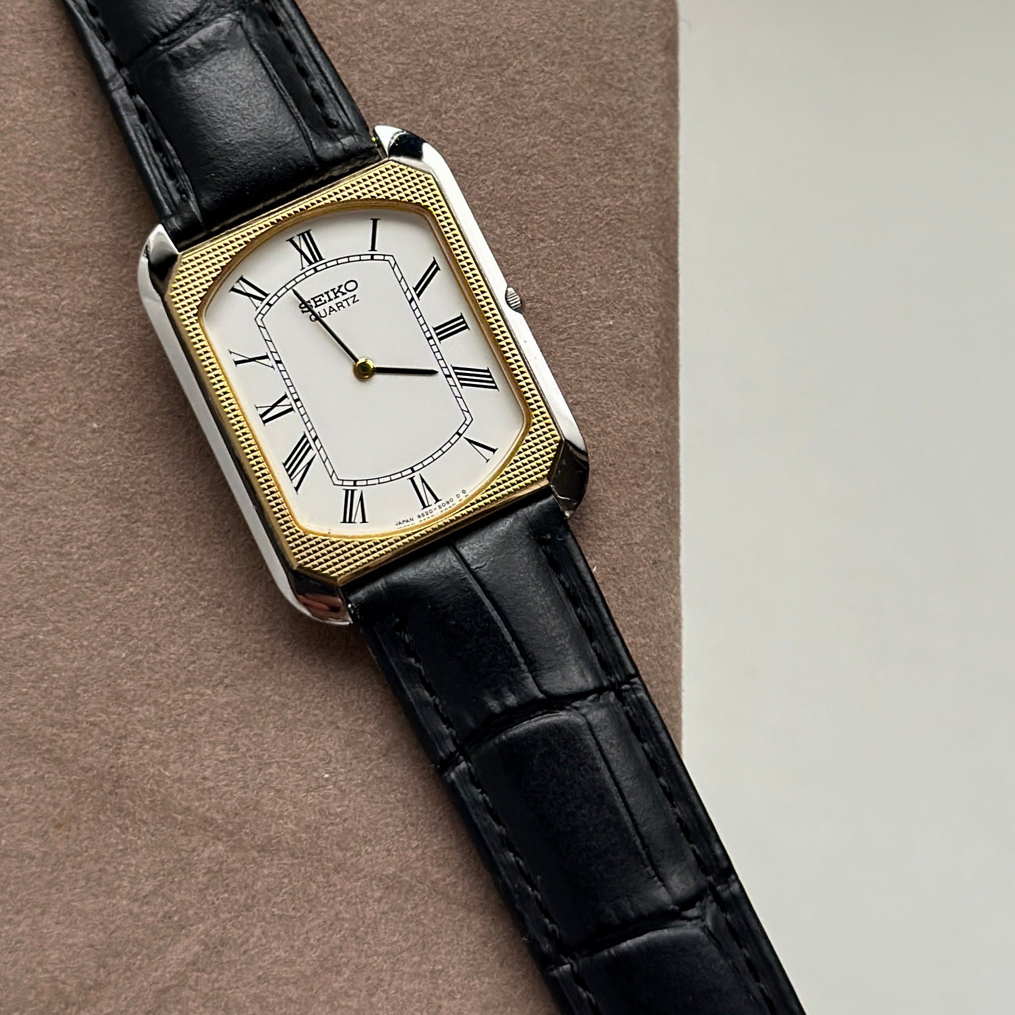 1982 Seiko Tank Gold Mosaic Bezel (Swiss ACM)