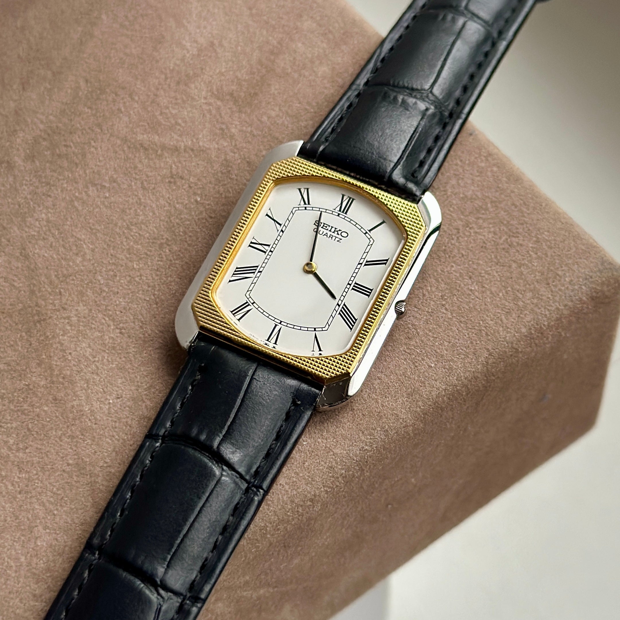 1982 Seiko Tank Gold Mosaic Bezel (Swiss ACM)