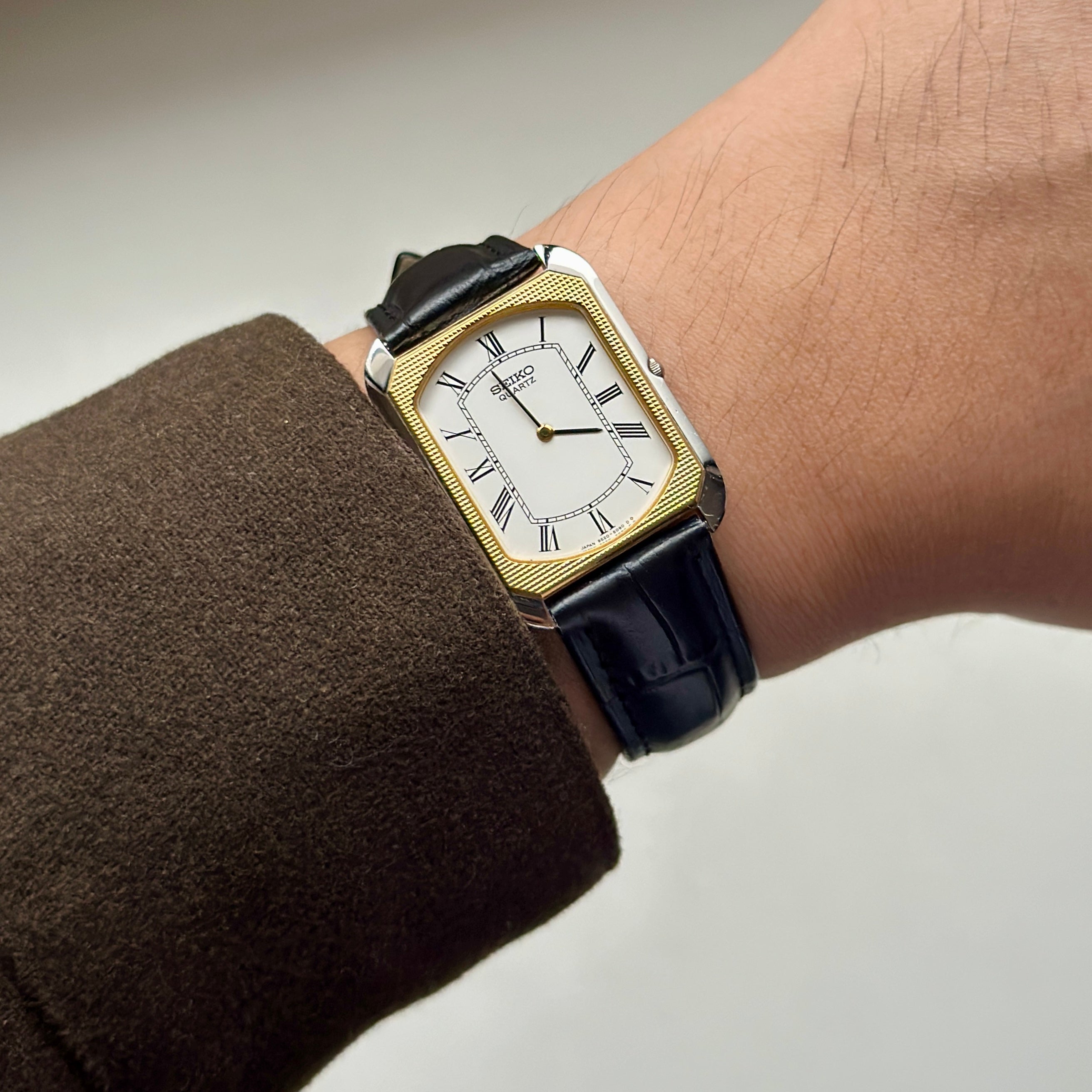 1982 Seiko Tank Gold Mosaic Bezel (Swiss ACM)