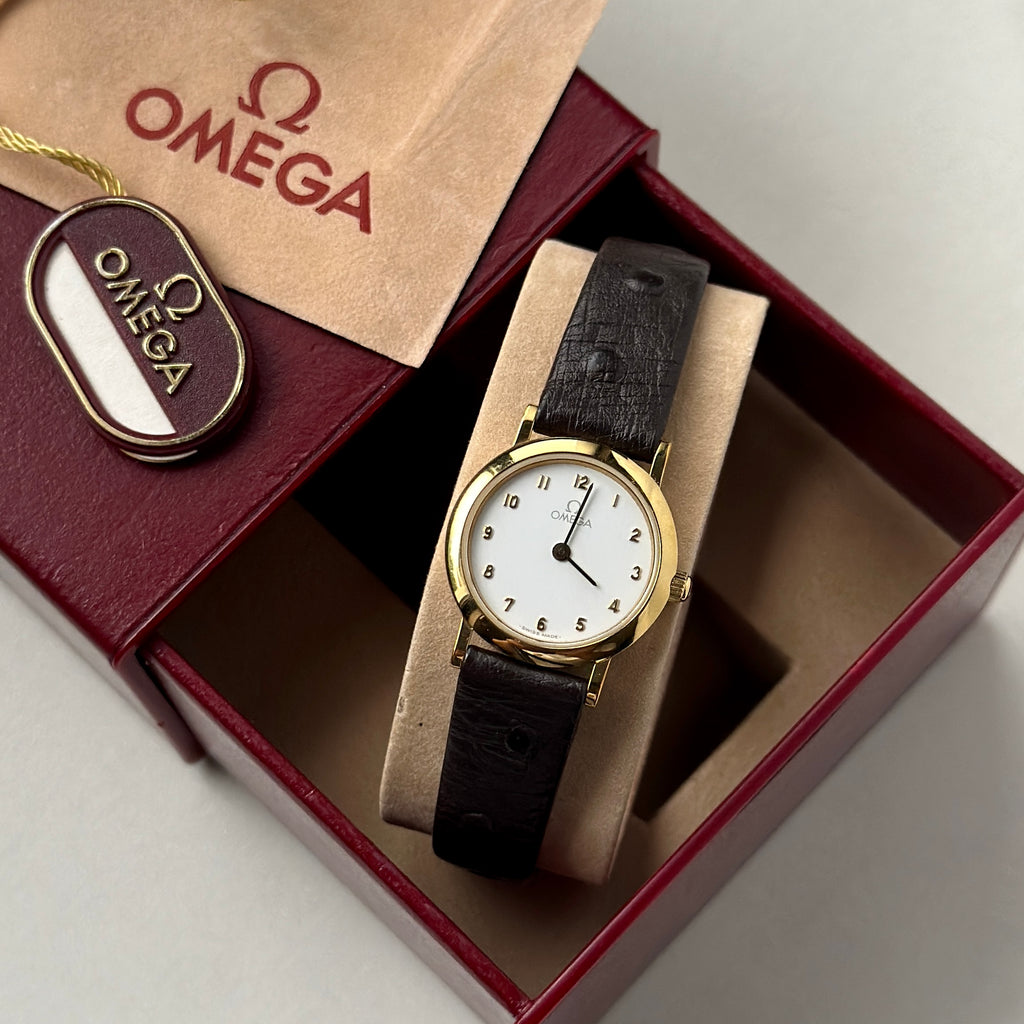 1980s Ladies Omega De Ville 595.0097