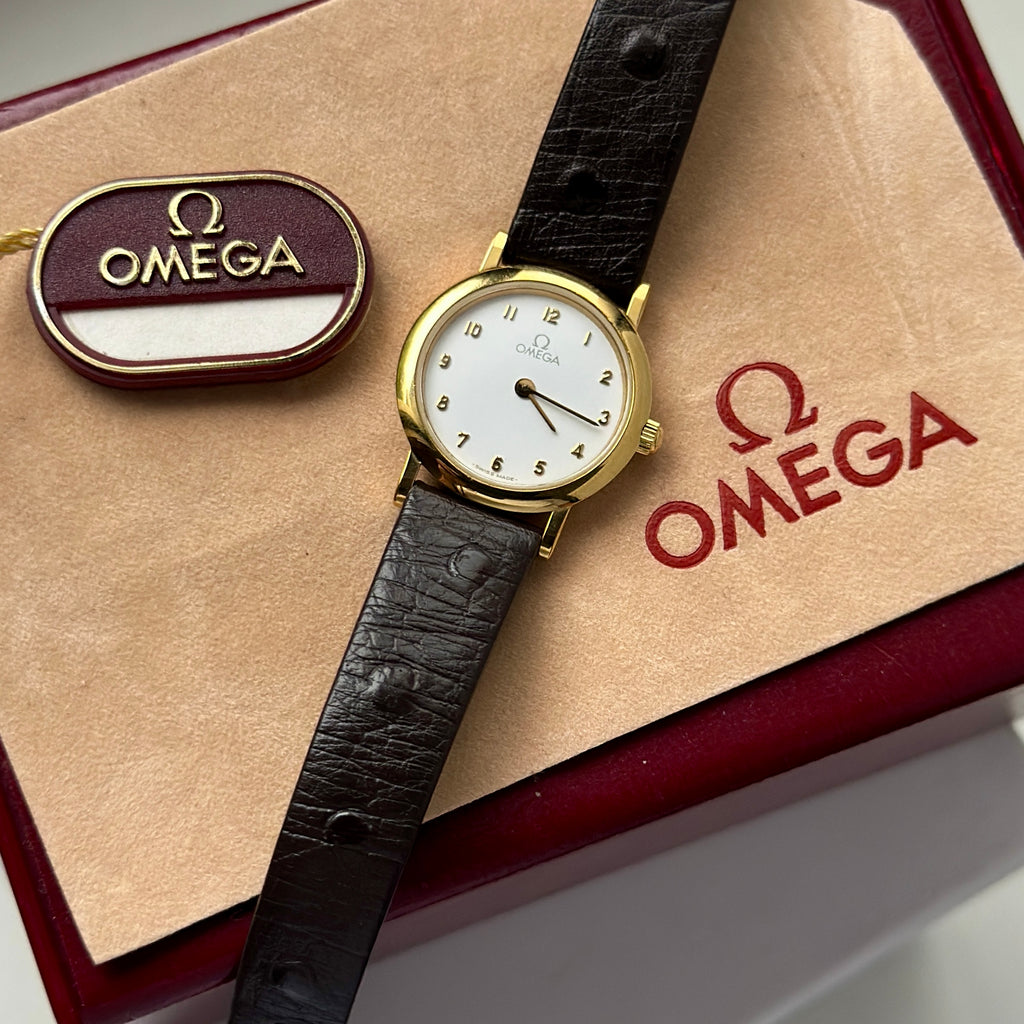 1980s Ladies Omega De Ville 595.0097