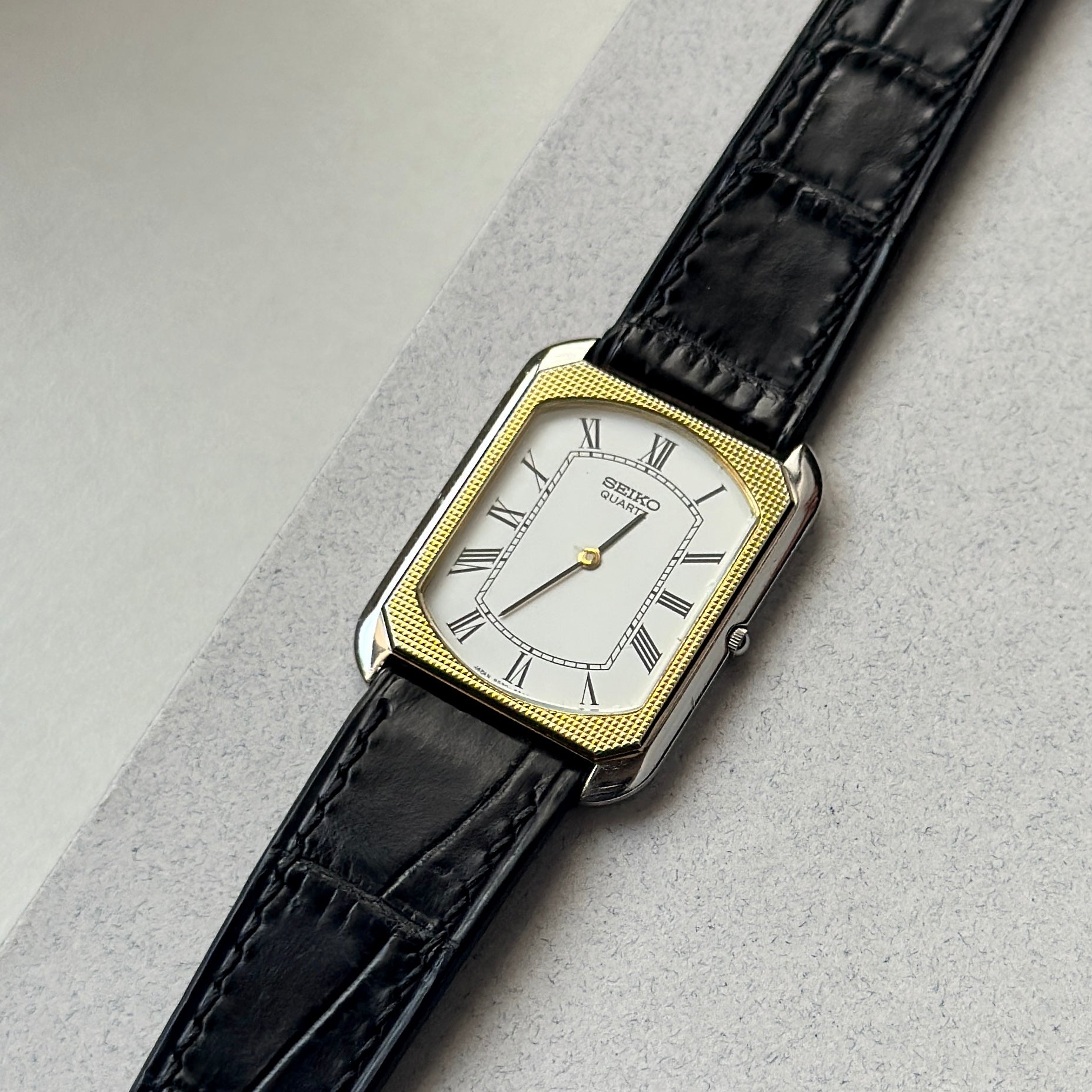 1982 Seiko Tank Gold Mosaic Bezel (Swiss ACM)