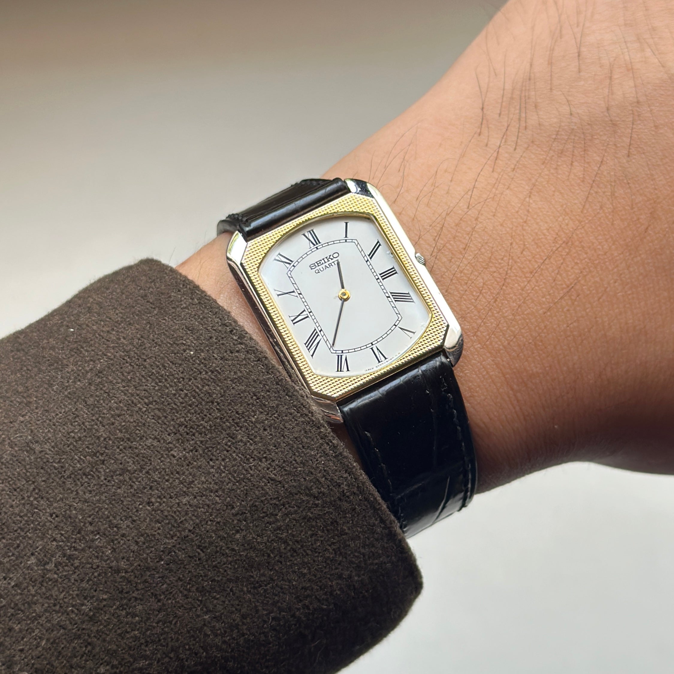 1982 Seiko Tank Gold Mosaic Bezel (Swiss ACM)