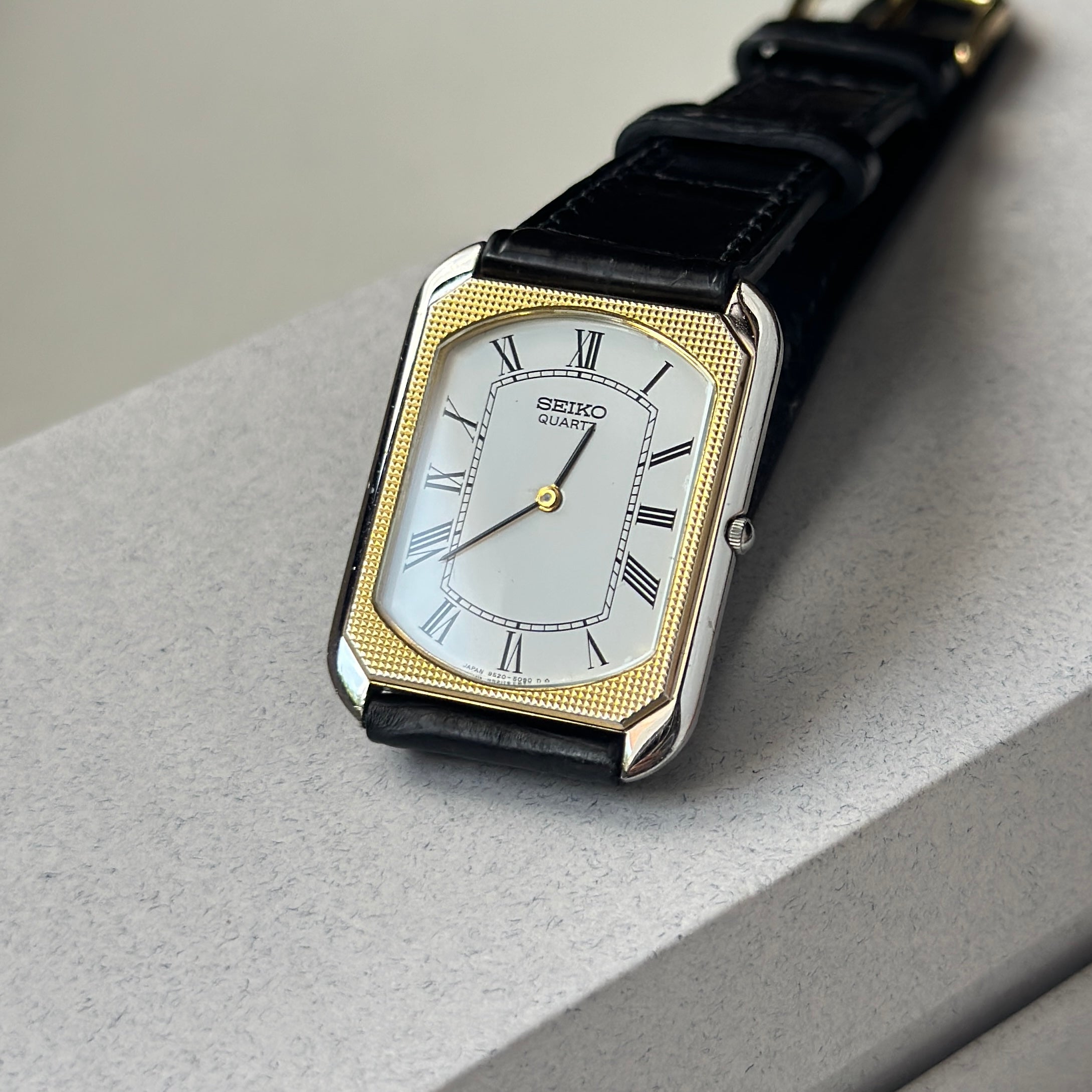 1982 Seiko Tank Gold Mosaic Bezel (Swiss ACM)