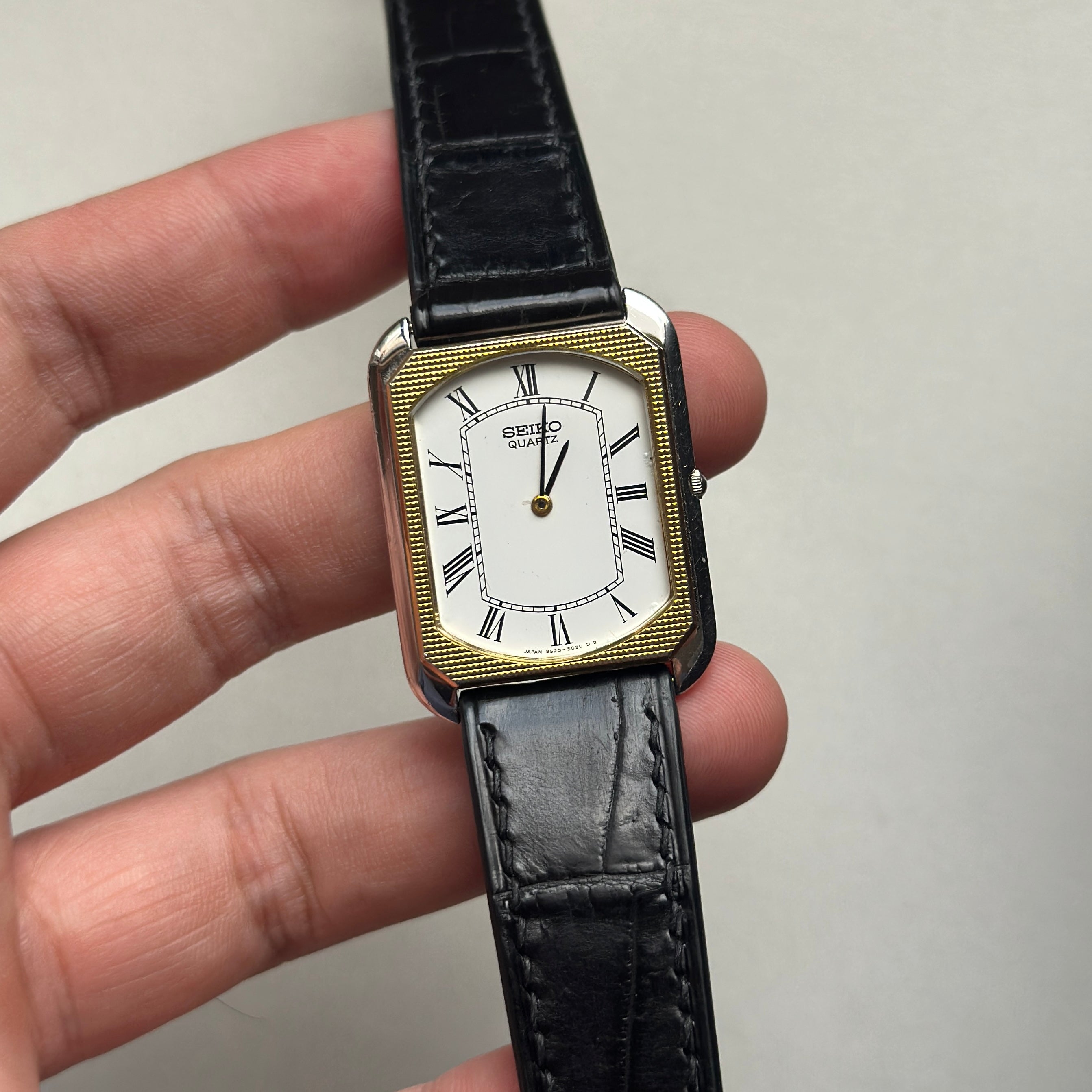 1982 Seiko Tank Gold Mosaic Bezel (Swiss ACM)