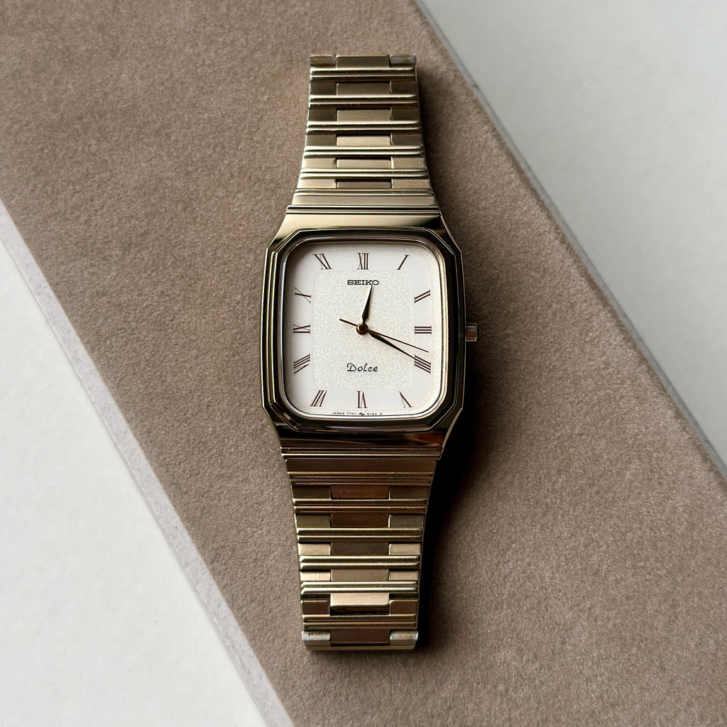 1987 Seiko Dolce "SilverWave" Tungsten Carbide 7741-5130