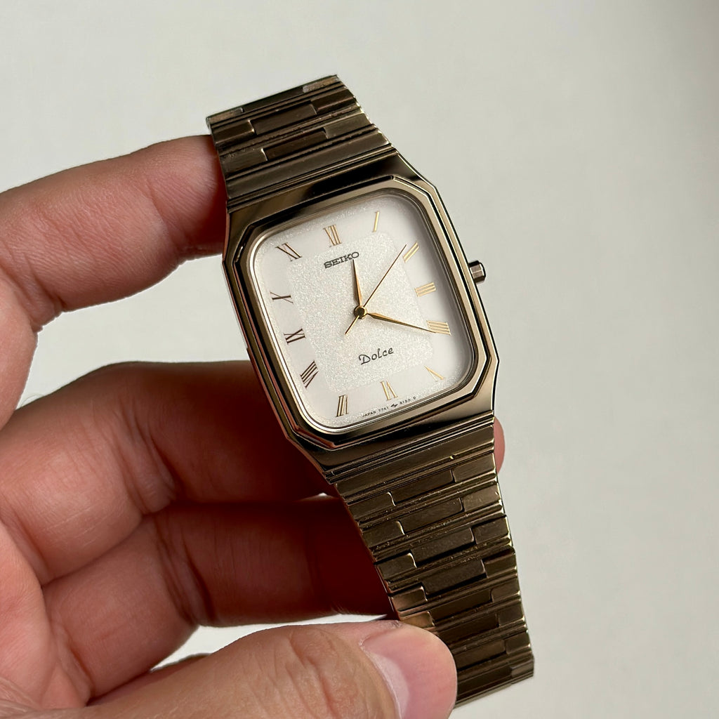 1987 Seiko Dolce "SilverWave" Tungsten Carbide 7741-5130
