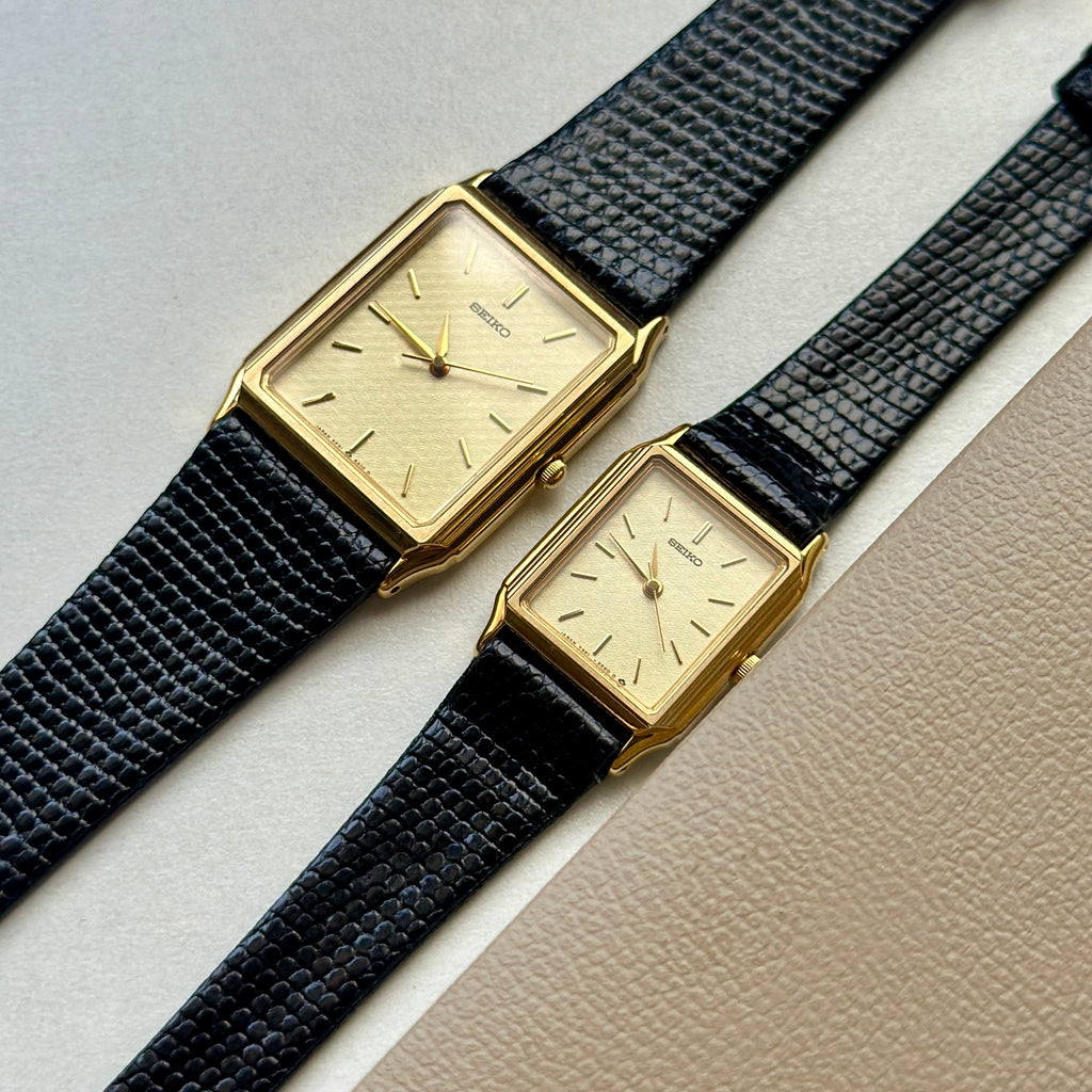 Seiko Tank Pair 5E31-5A10 / 7321-6280