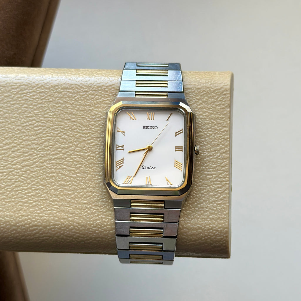 1987 Seiko Dolce Tungsten Carbide Two-tone 5E31-5B00