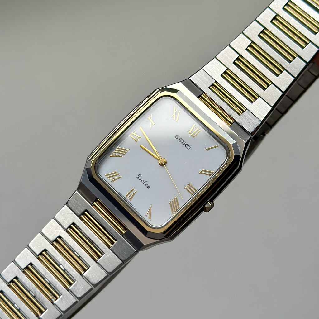 1987 Seiko Dolce Tungsten Carbide Two-tone 5E31-5B00