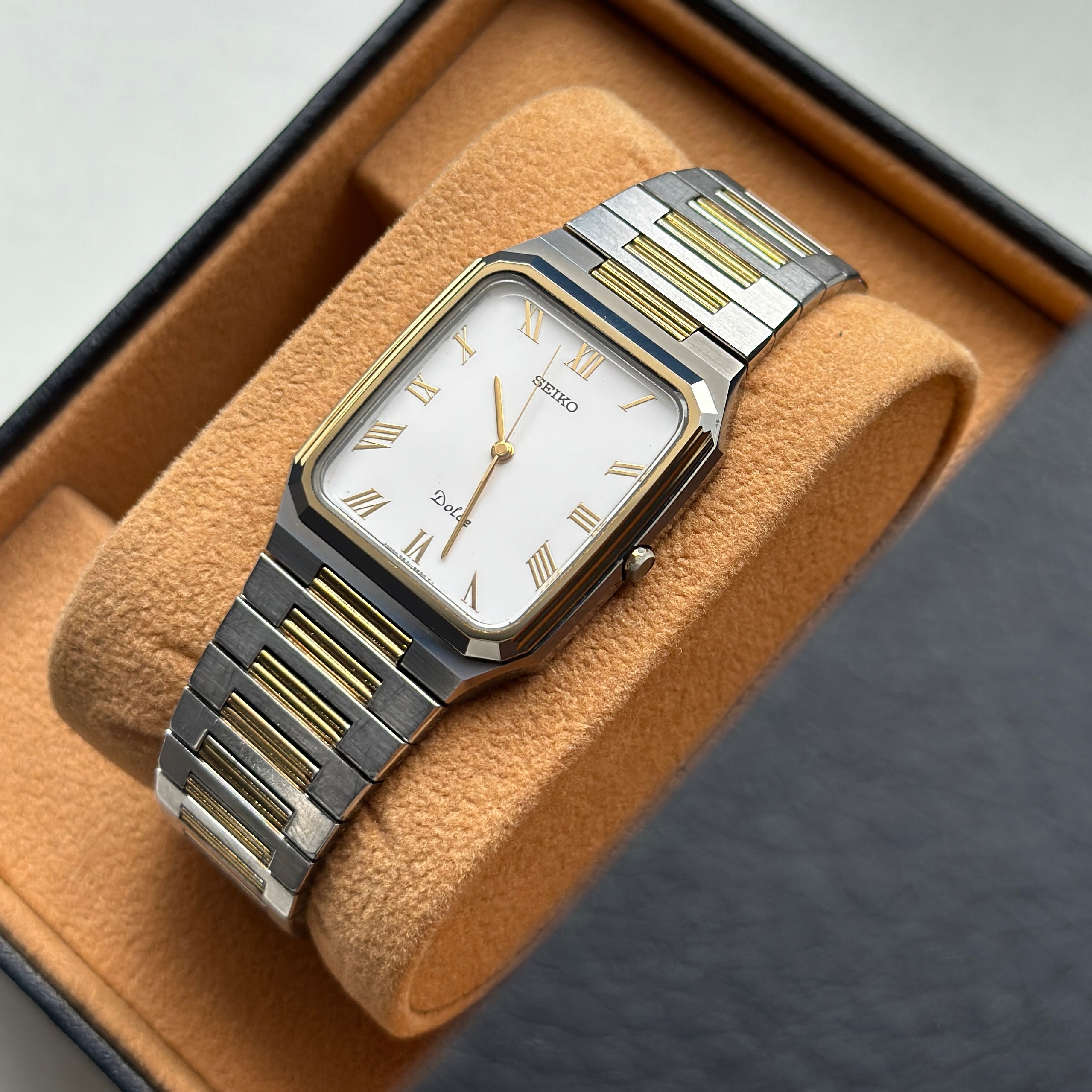 1987 Seiko Dolce Tungsten Carbide Two-tone 5E31-5B00