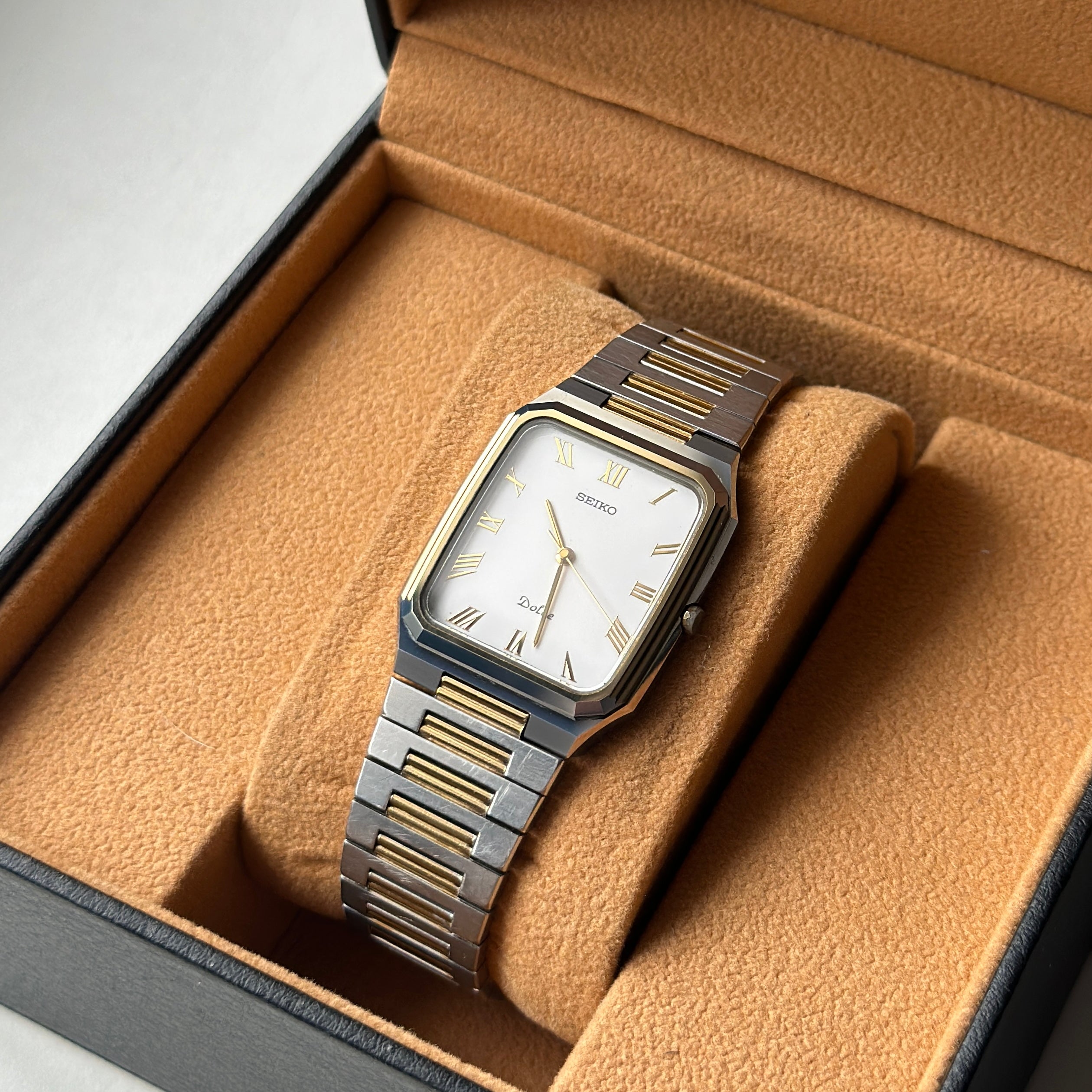 1987 Seiko Dolce Tungsten Carbide Two-tone 5E31-5B00