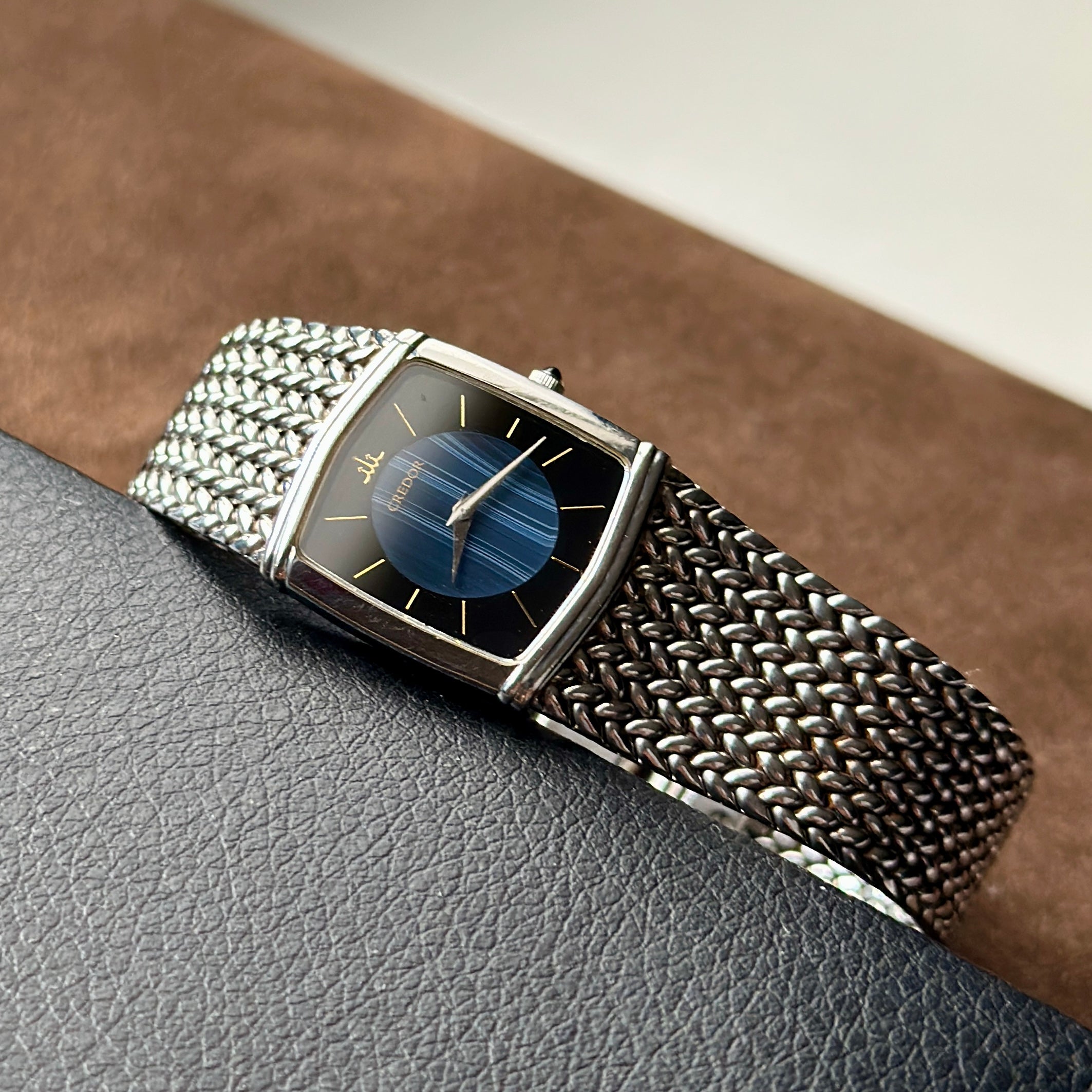 1983 Ladies Seiko Credor Blue Agate Dial 6730-5340