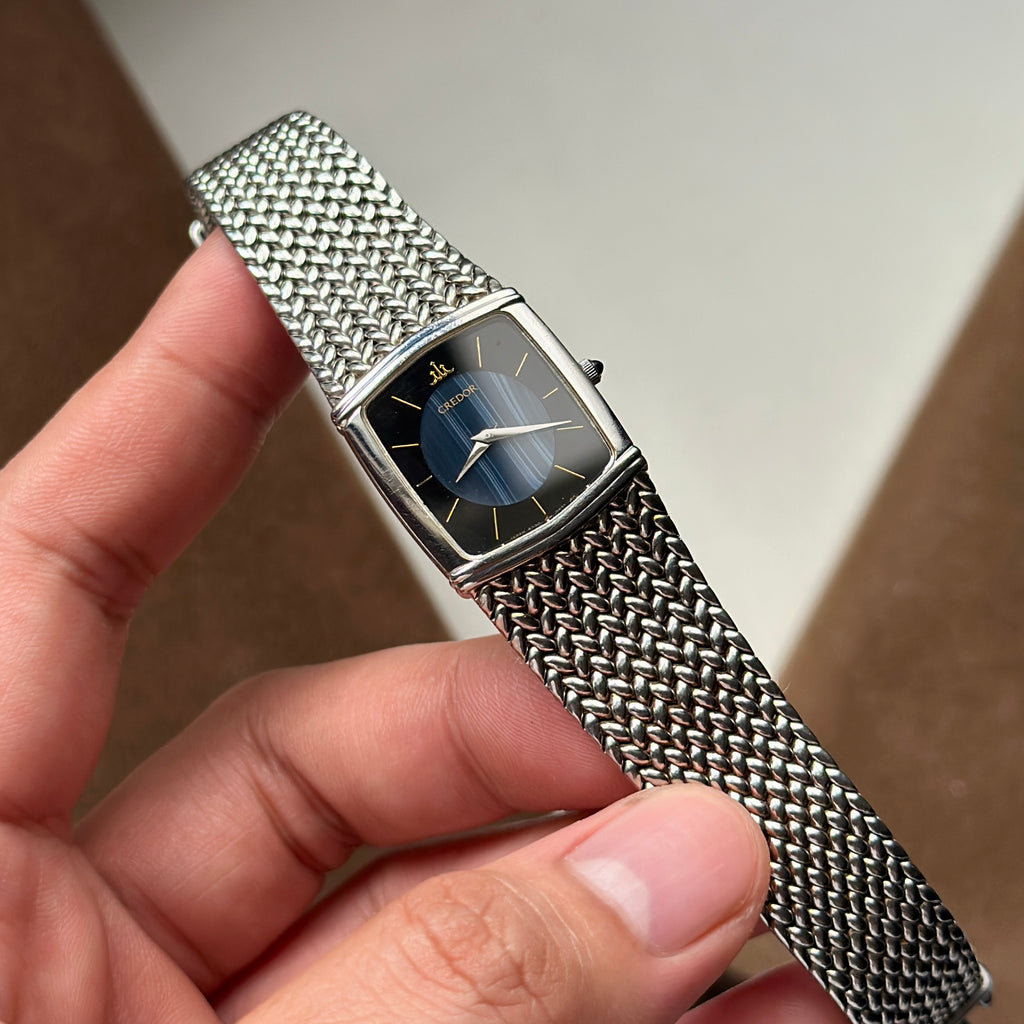 1983 Ladies Seiko Credor Blue Agate Dial 6730-5340