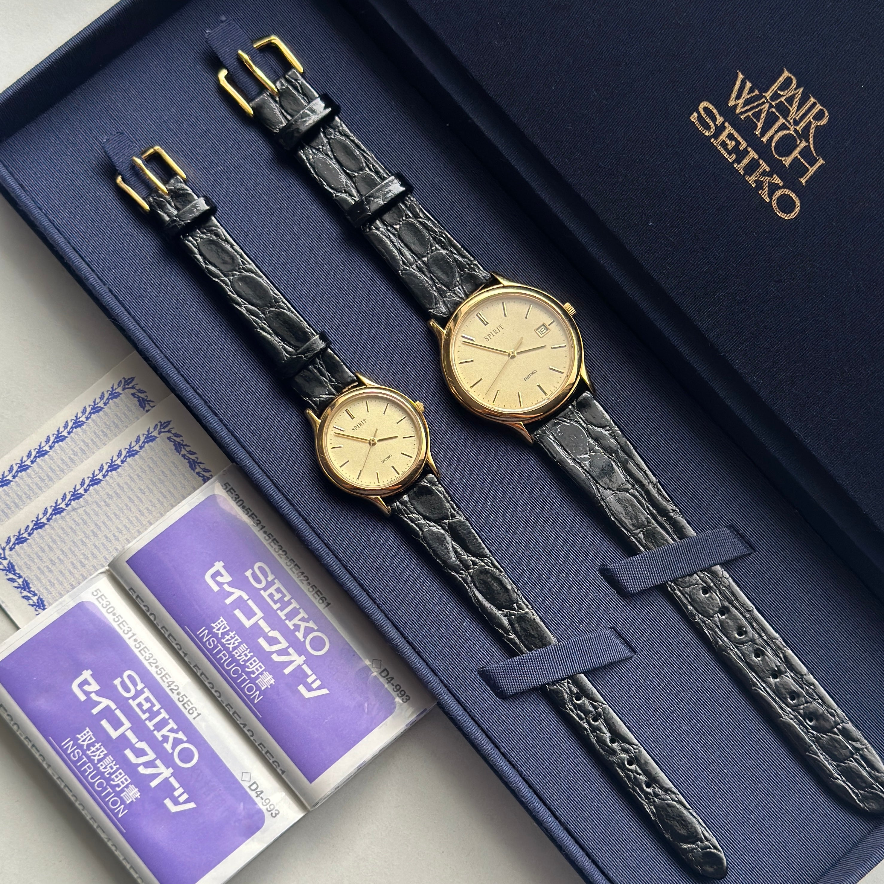 1999 Seiko Spirit Pair 5E32-6A30 / 5E31-6C80