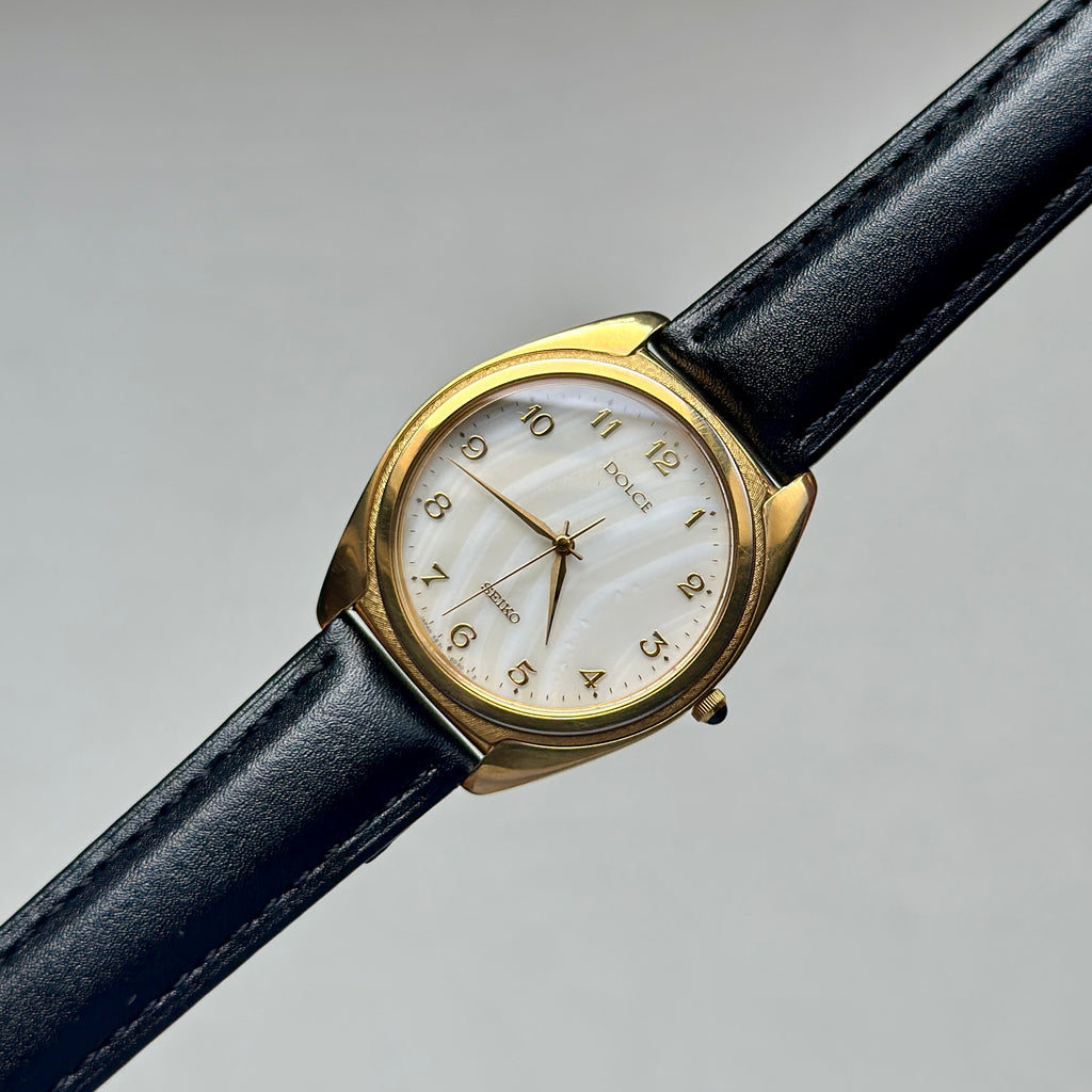 1992 Seiko Dolce Sardonyx Stone Dial 5E31-6D70