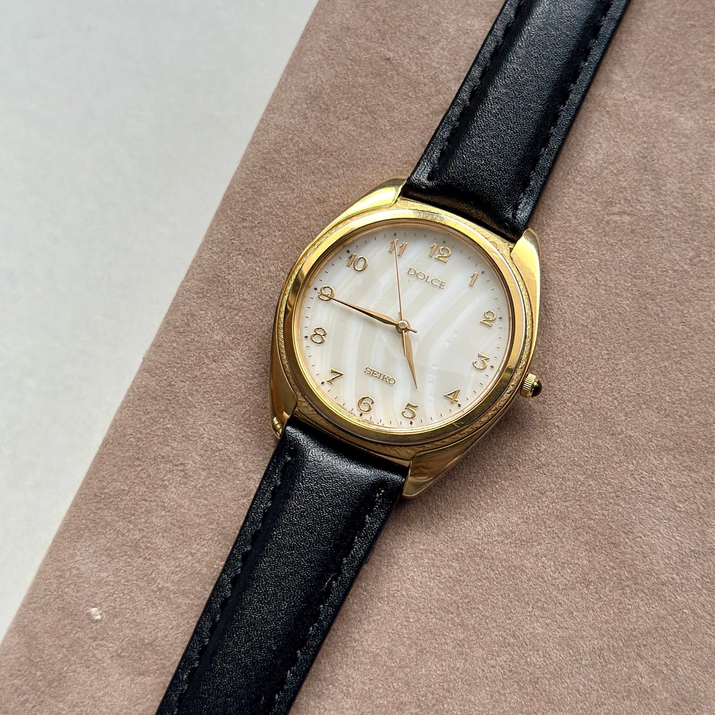 1992 Seiko Dolce Sardonyx Stone Dial 5E31-6D70