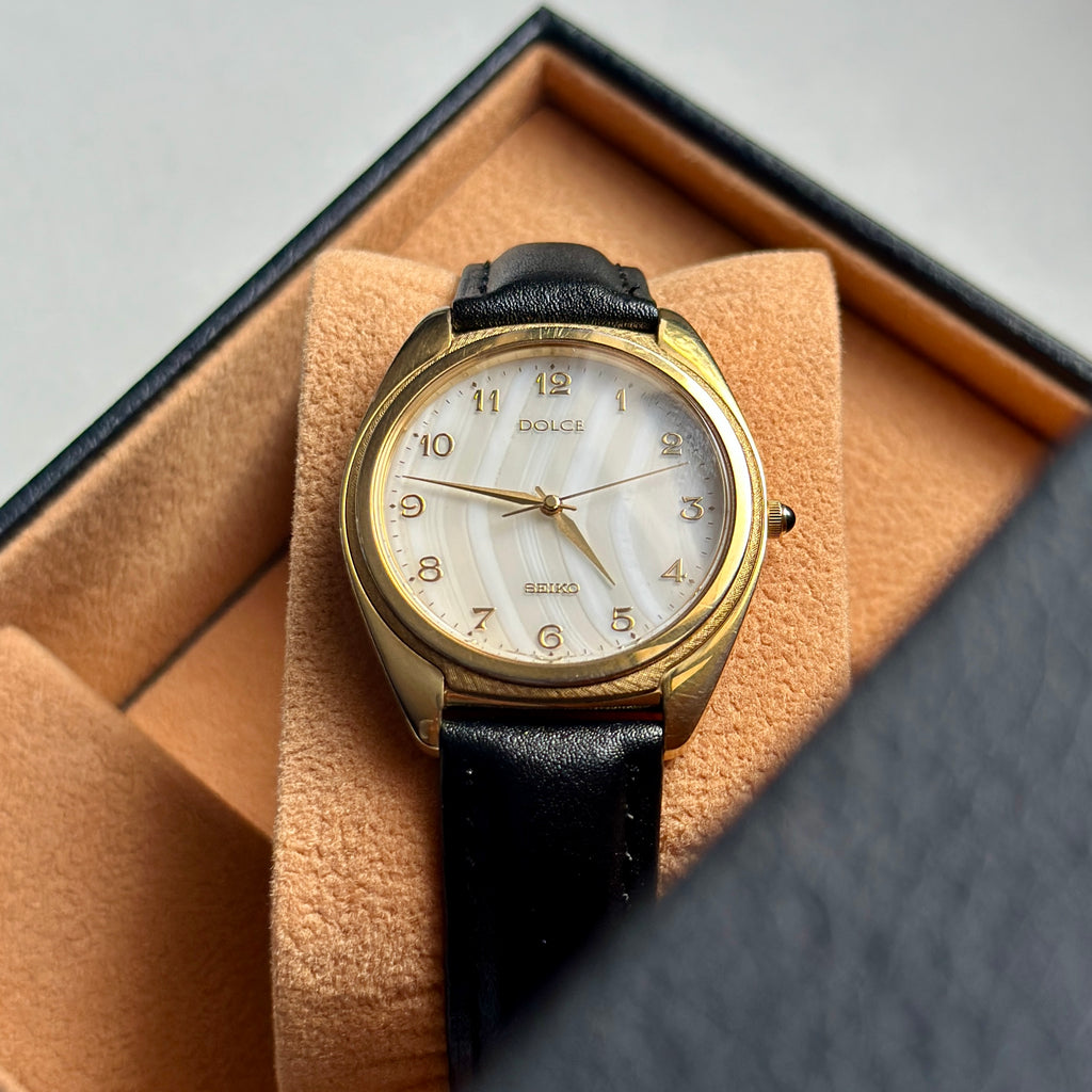 1992 Seiko Dolce Sardonyx Stone Dial 5E31-6D70