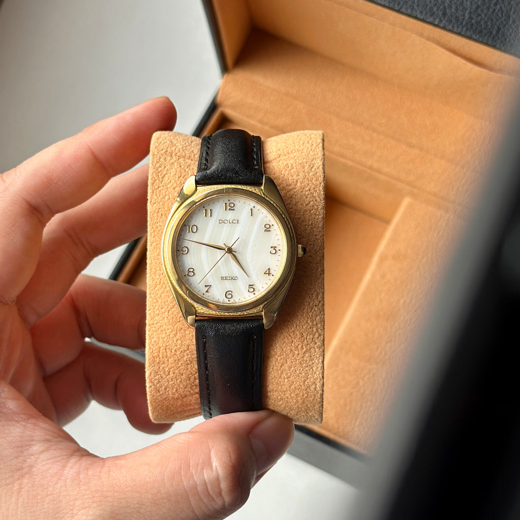 1992 Seiko Dolce Sardonyx Stone Dial 5E31-6D70