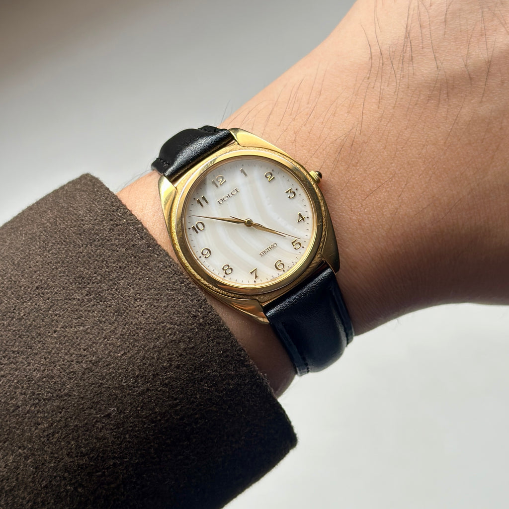 1992 Seiko Dolce Sardonyx Stone Dial 5E31-6D70