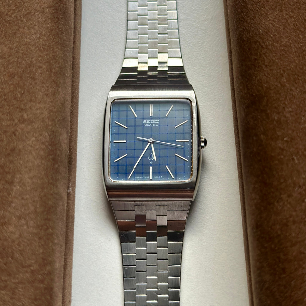 1978 Seiko Blue Checkered Dial 7830-5050