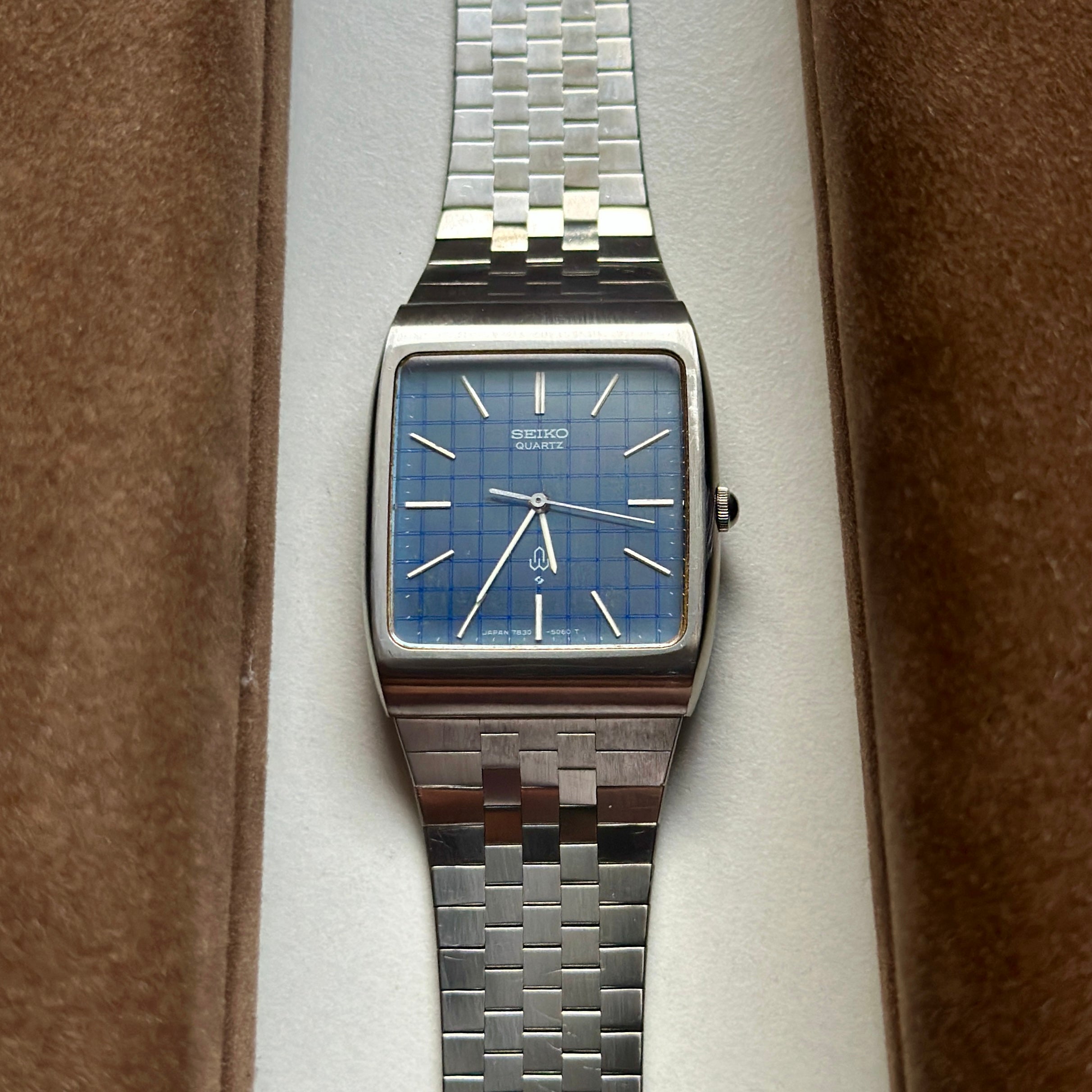 1978 Seiko Blue Checkered Dial 7830-5050