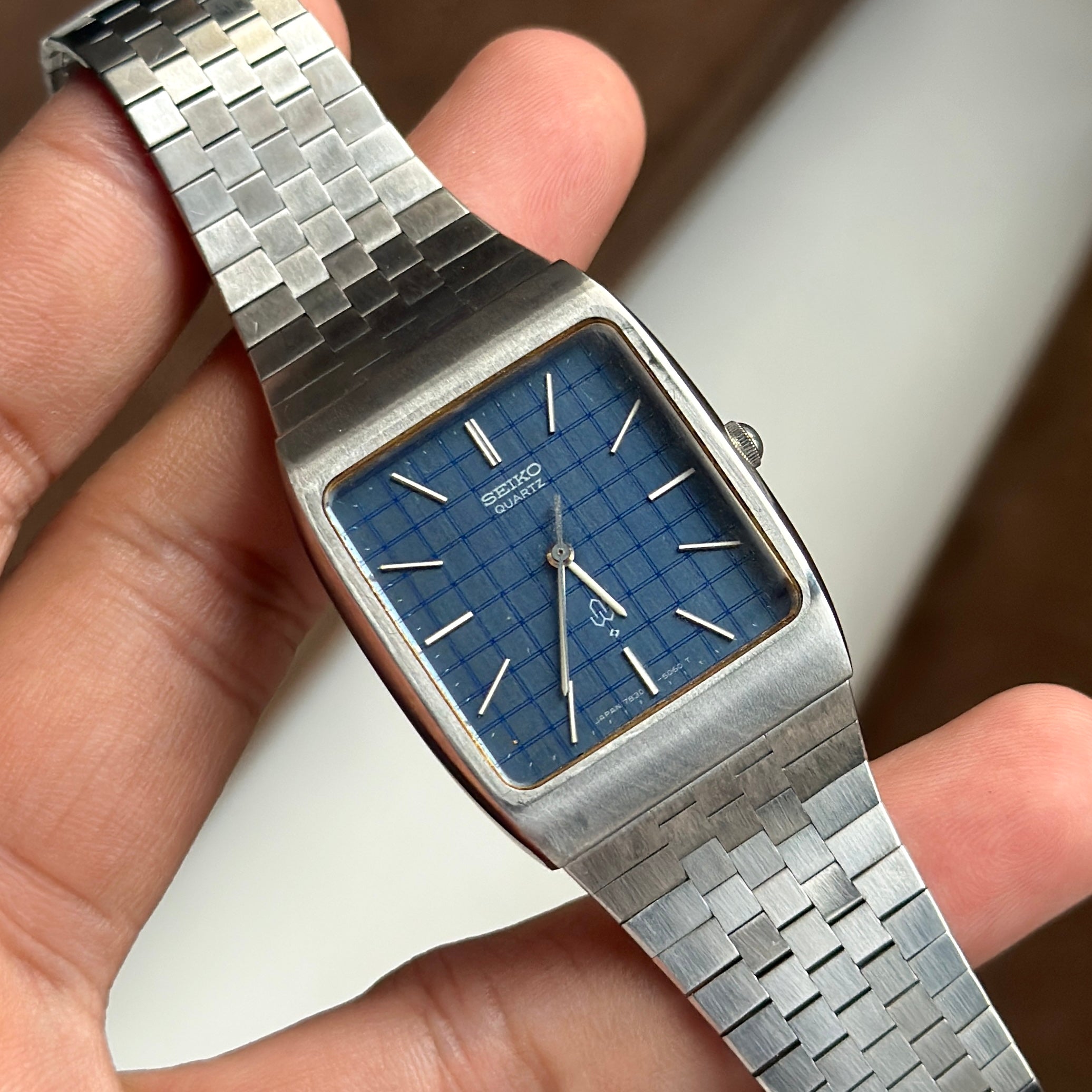 1978 Seiko Blue Checkered Dial 7830-5050