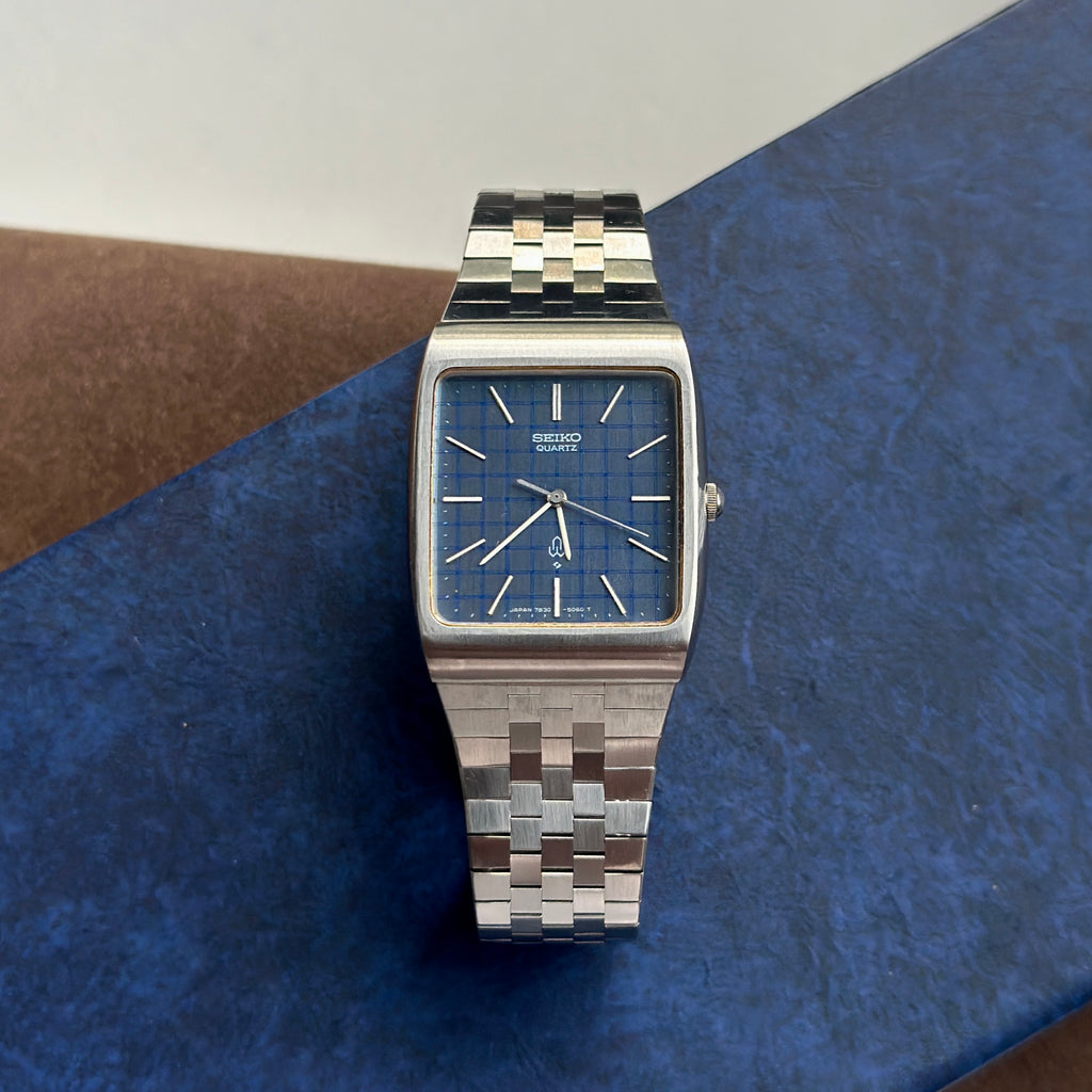 1978 Seiko Blue Checkered Dial 7830-5050