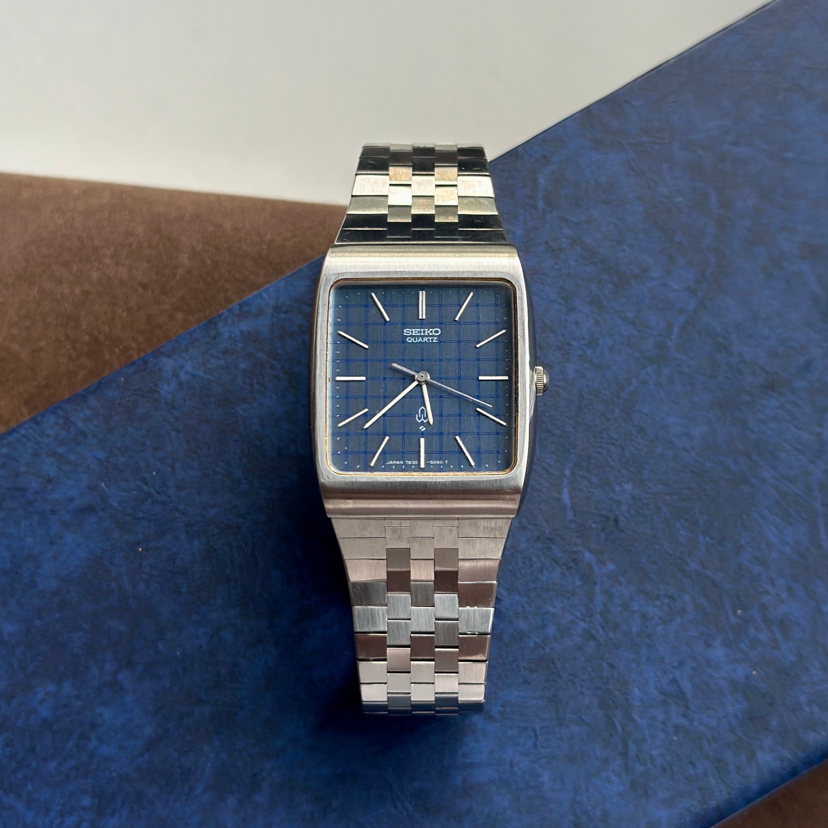 1978 Seiko Blue Checkered Dial 7830-5050