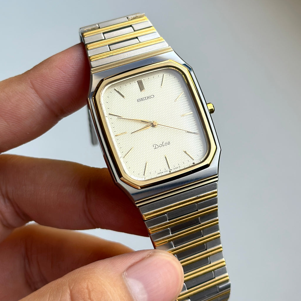 1989 Seiko Dolce "SilverWave" Tungsten Carbide 7741-5130