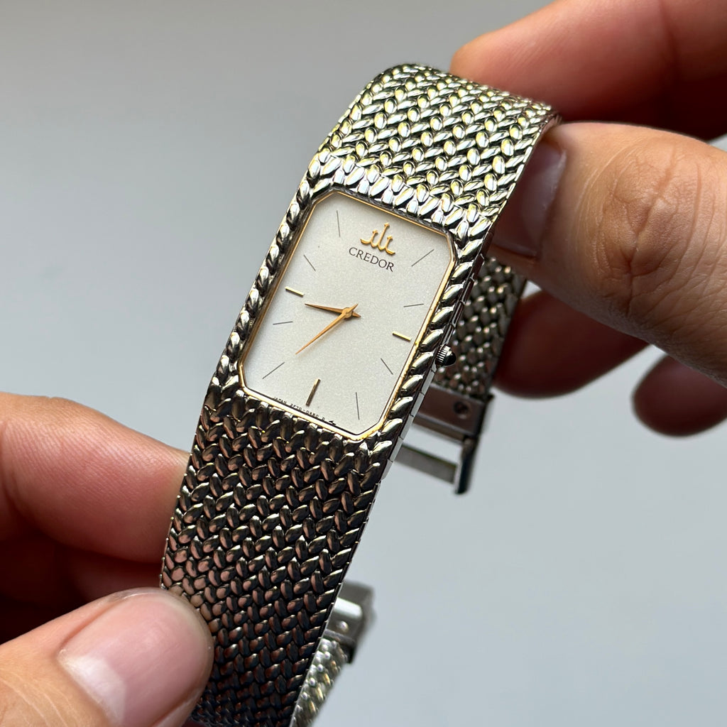1985 Seiko Credor White Dial 2F70-5330