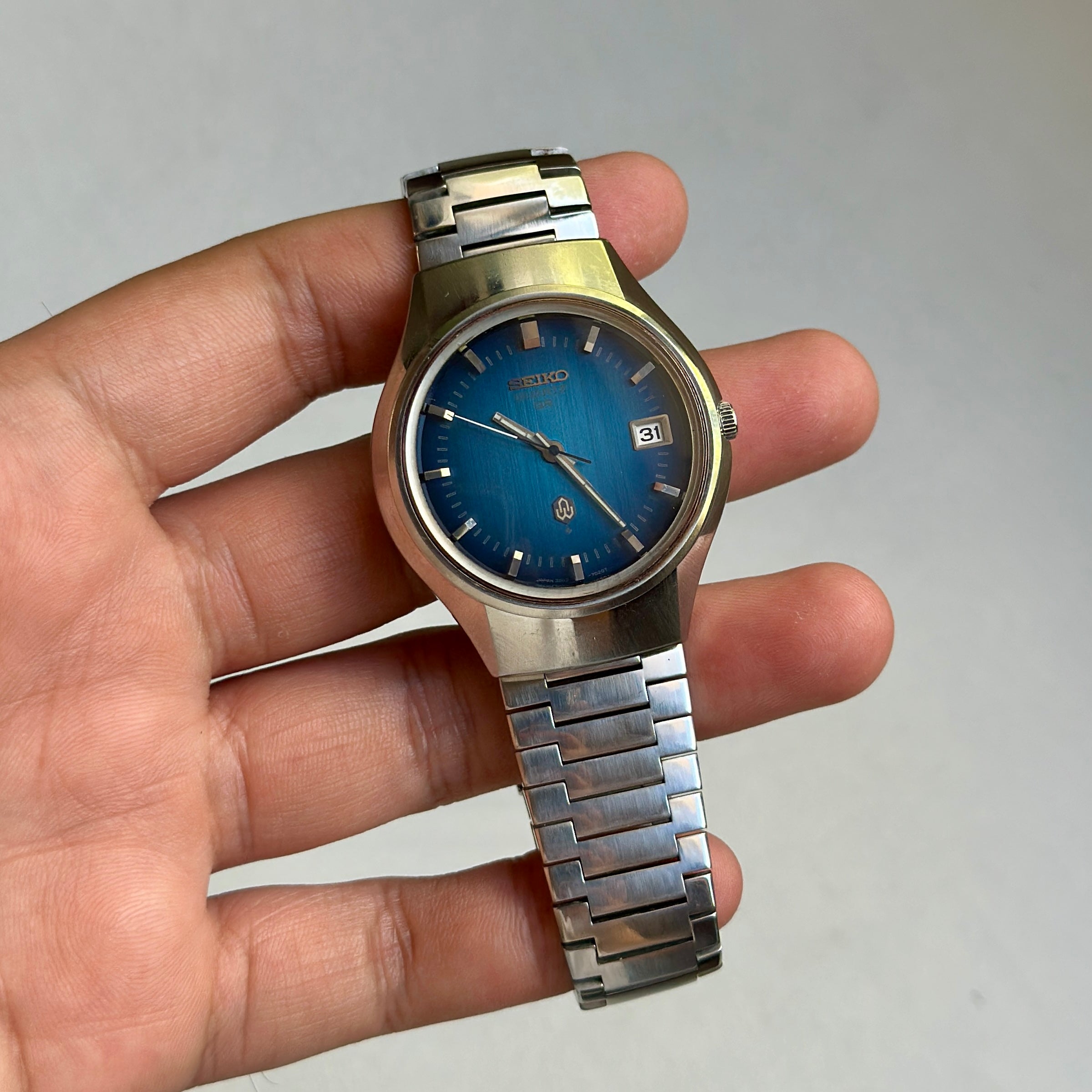 1973 Seiko QZ Metallic Blue 3862-7010