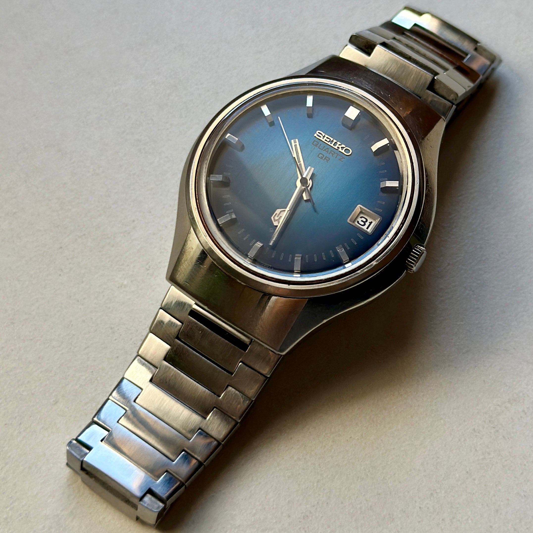 1973 Seiko QZ Metallic Blue 3862-7010
