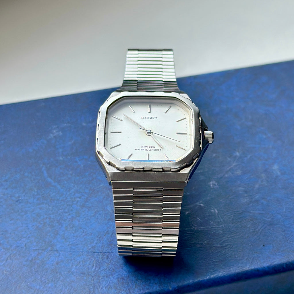 1980s Citizen White Leopard 7933-799976
