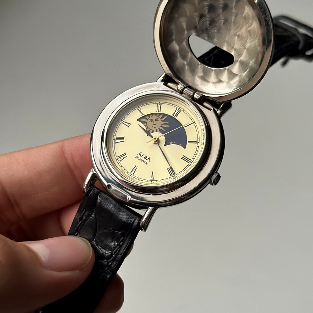 1988 Seiko Alba Success Moonphase V535-6A70