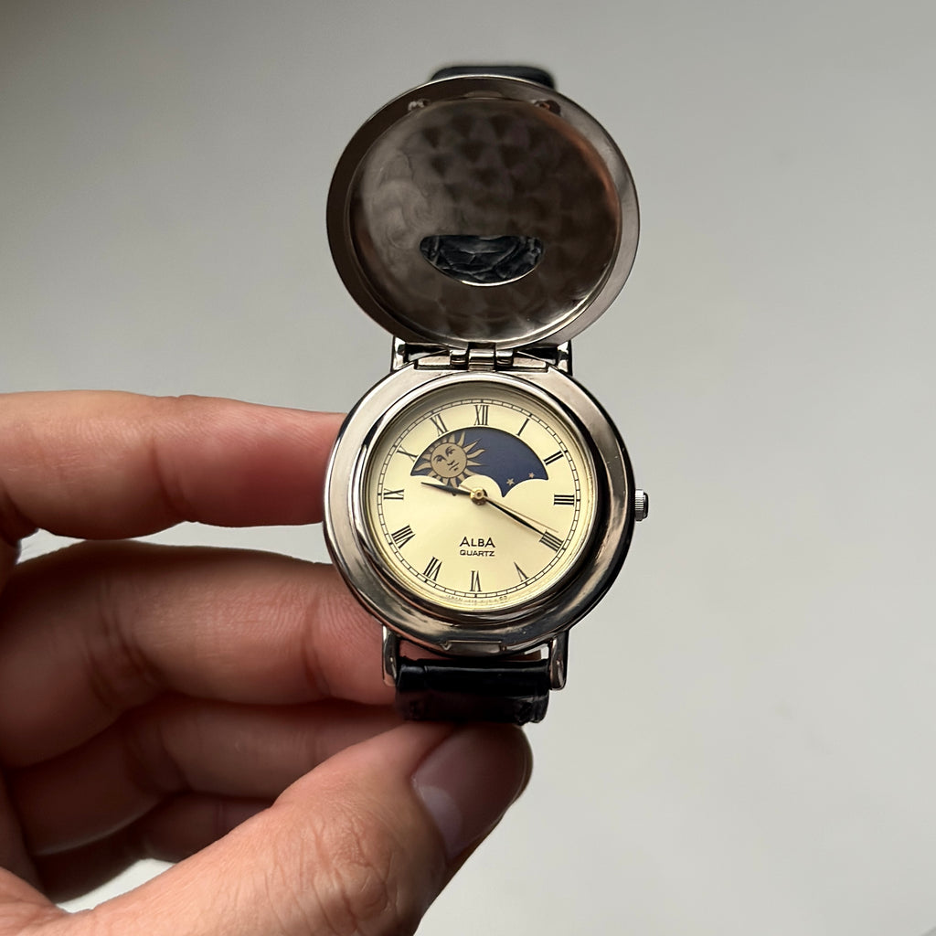 1988 Seiko Alba Success Moonphase V535-6A70